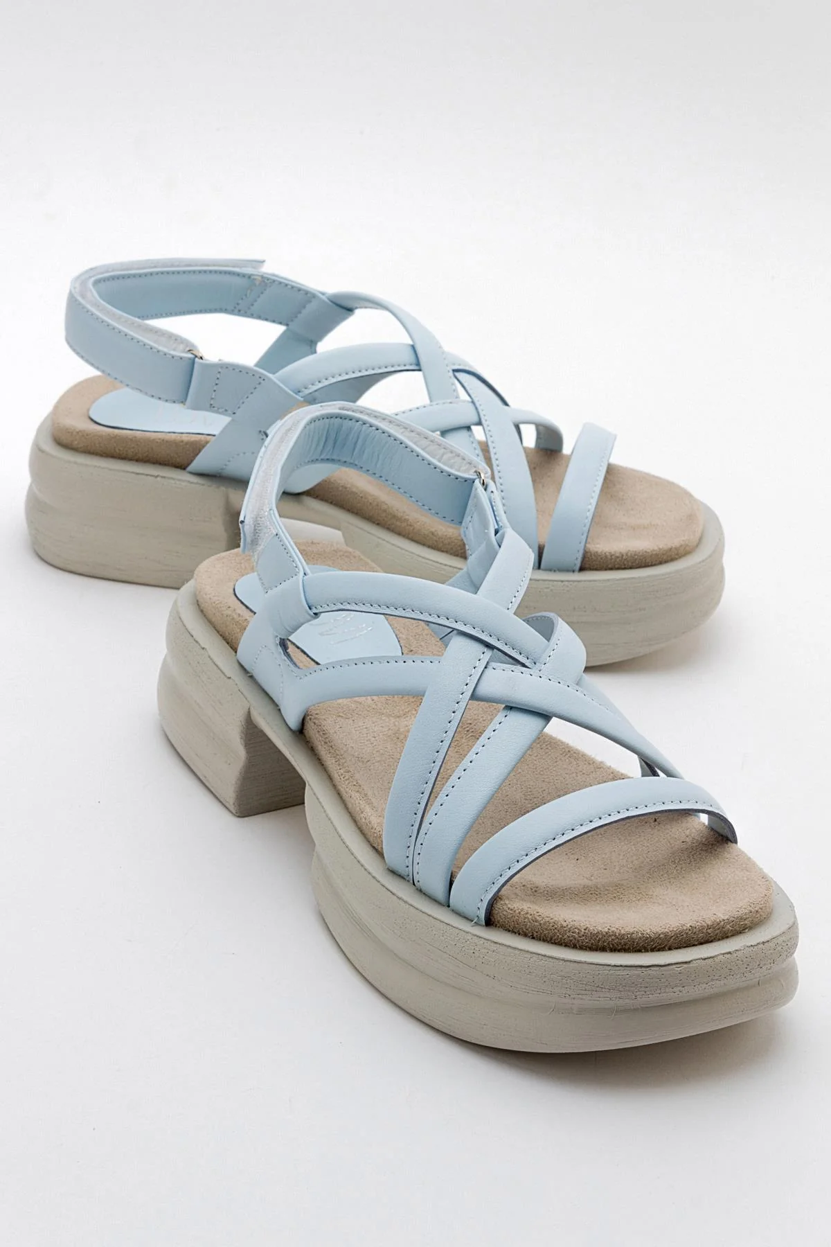 Senza - Baby Blue Genuine Leather Sandal (Women)
