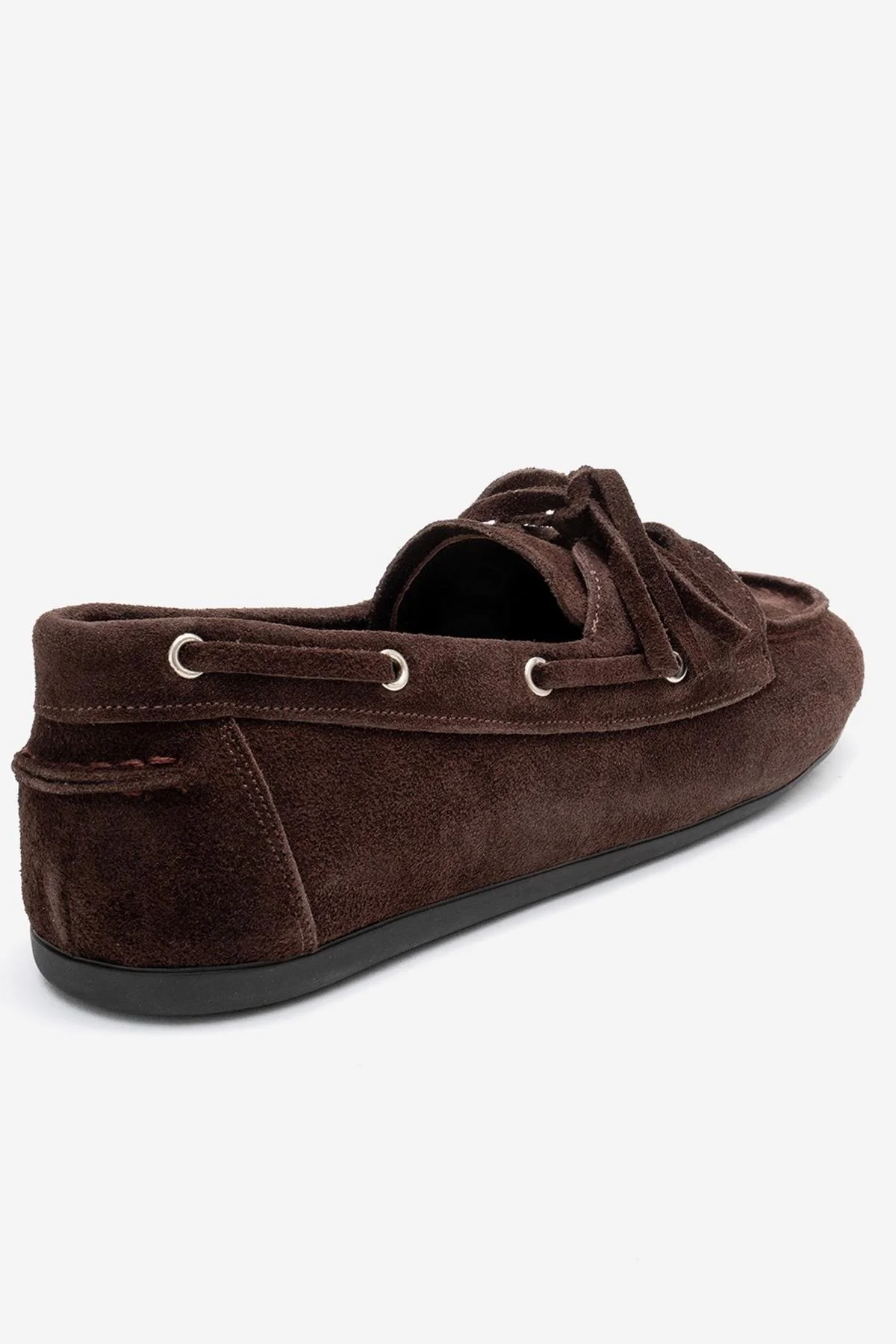 Serelis - Brown Suede Genuine Leather Lace-Up Loafer (Women) - Image 5