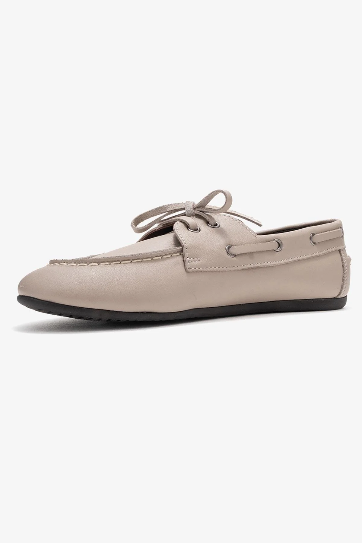 Serelis - Stone Genuine Leather Lace-Up Loafer Shoe (Women) - Image 4