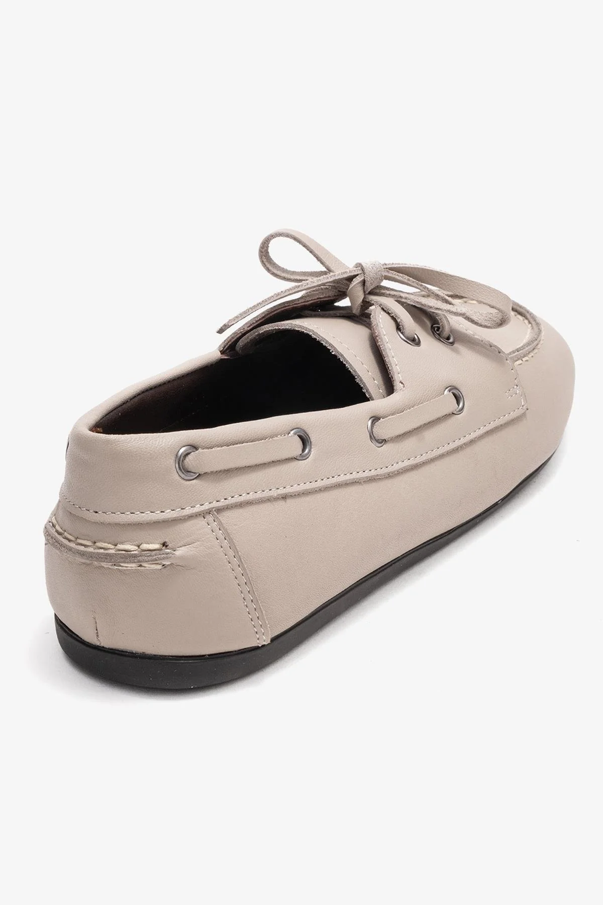 Serelis - Stone Genuine Leather Lace-Up Loafer Shoe (Women) - Image 5