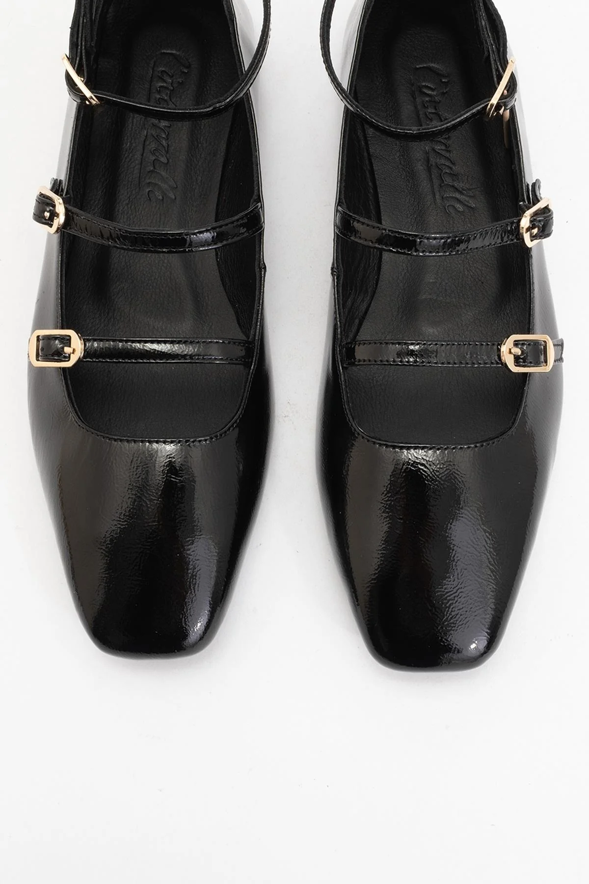 Serena - Black Patent Leather Mary Jane Flats - Image 2