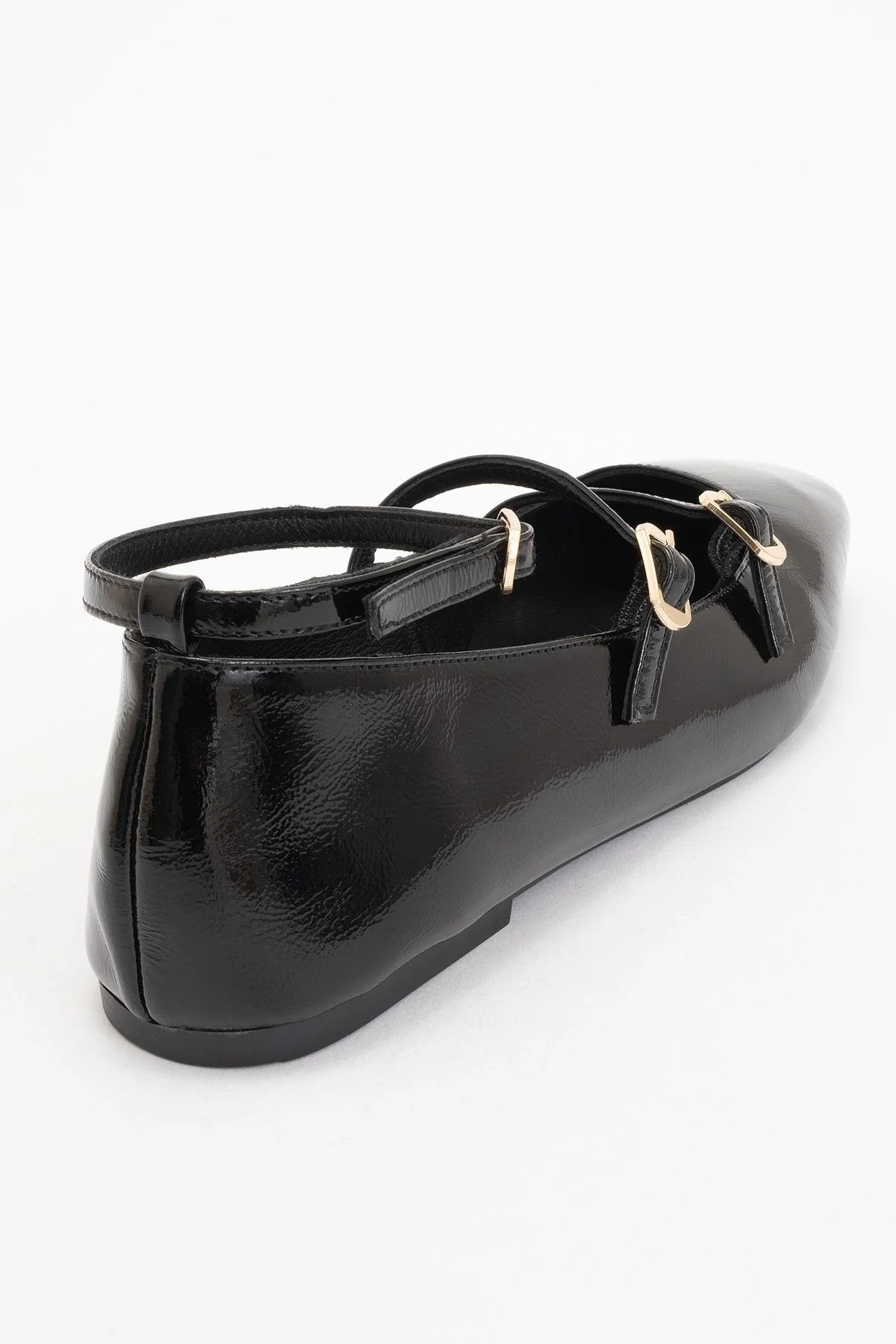Serena - Black Patent Leather Mary Jane Flats - Image 4