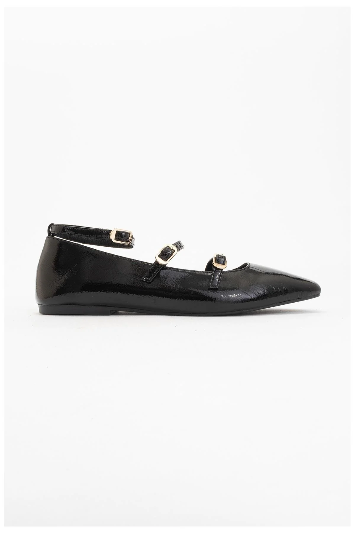Serena - Black Patent Leather Mary Jane Flats - Image 5