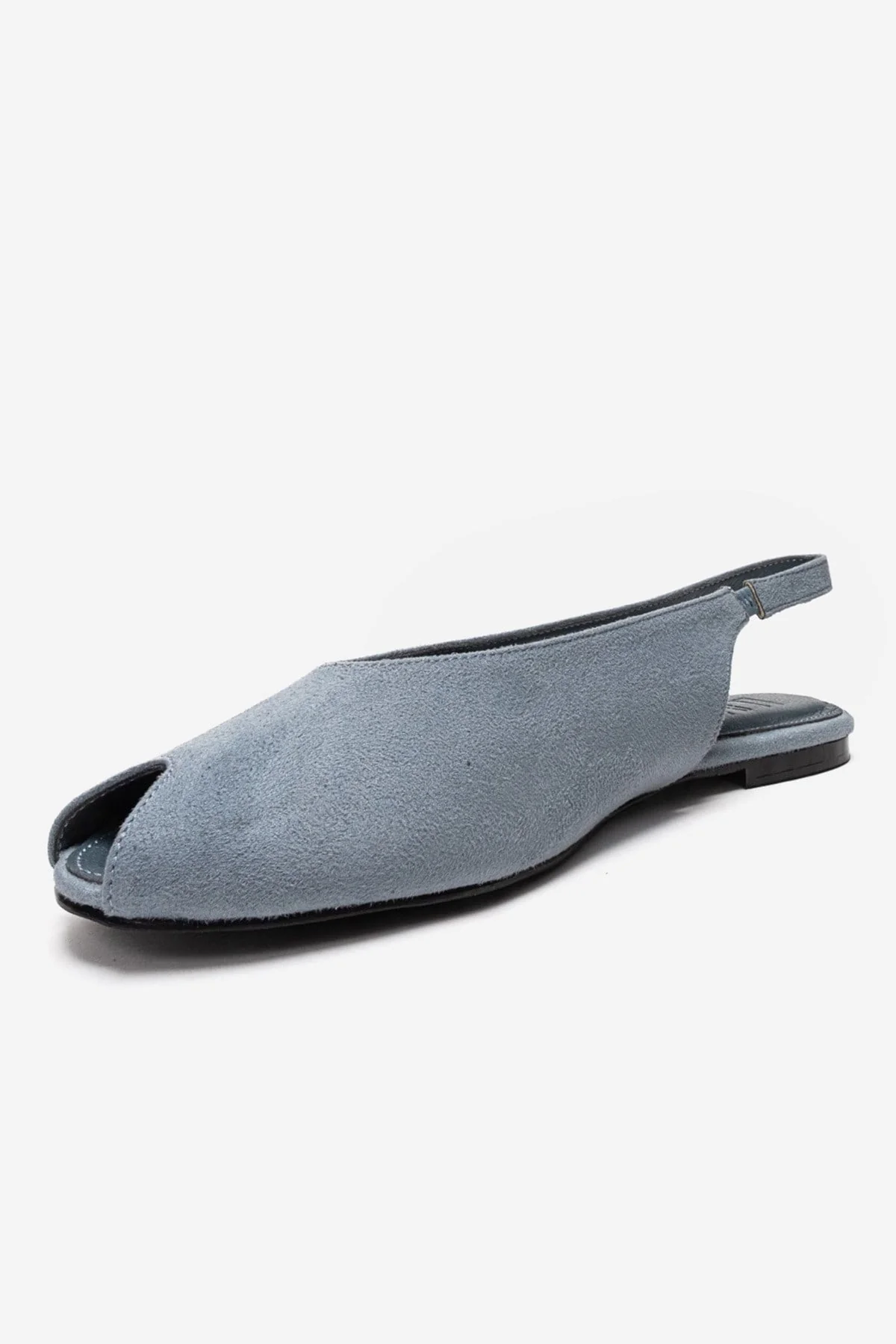 SERINA - Baby Blue Genuine Leather Open Front Slingback Sandal (Women) - Image 6