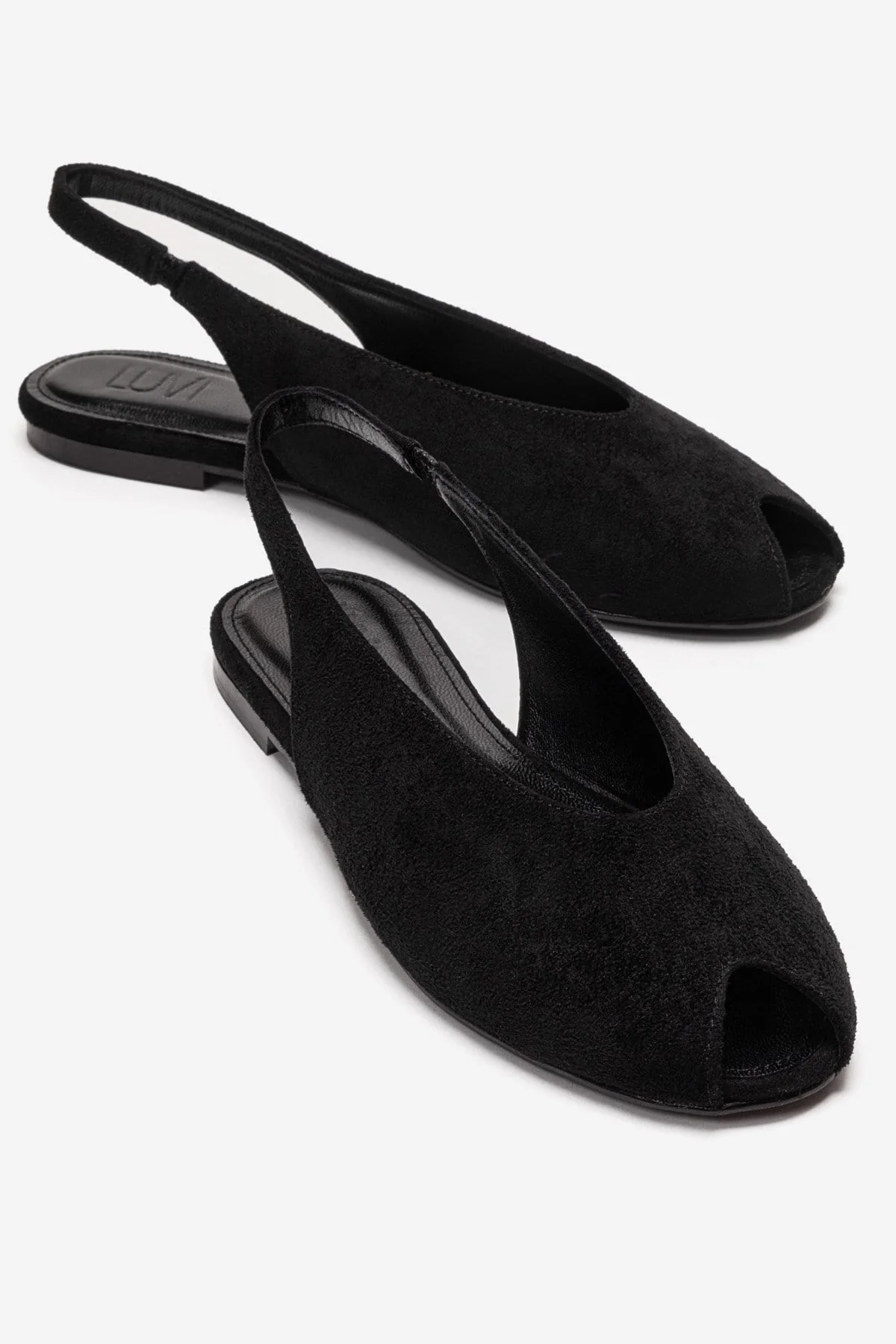 SERINA - Black Genuine Leather Sandal (Women)