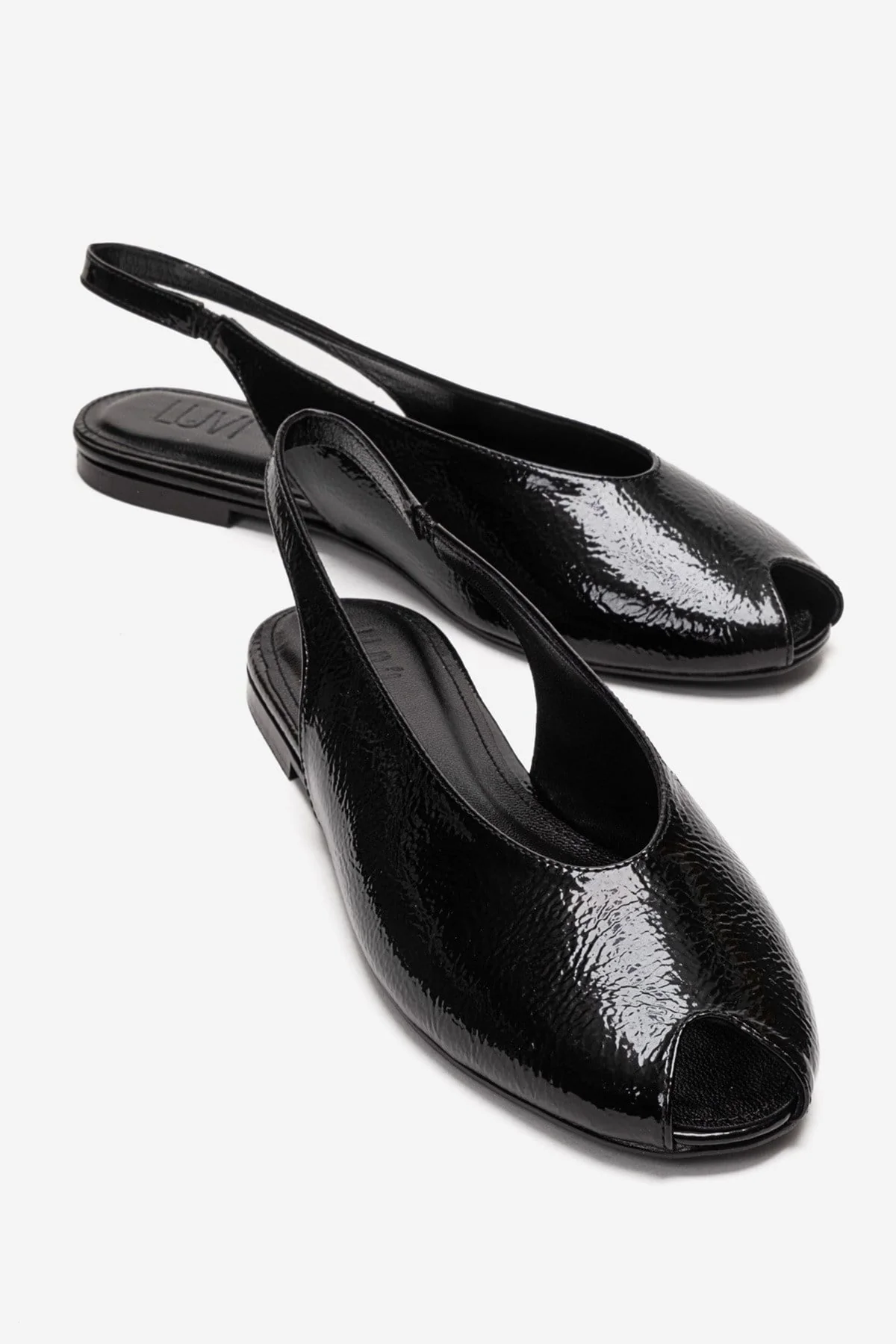 SERINA - Black Genuine Leather Sandal (Women)