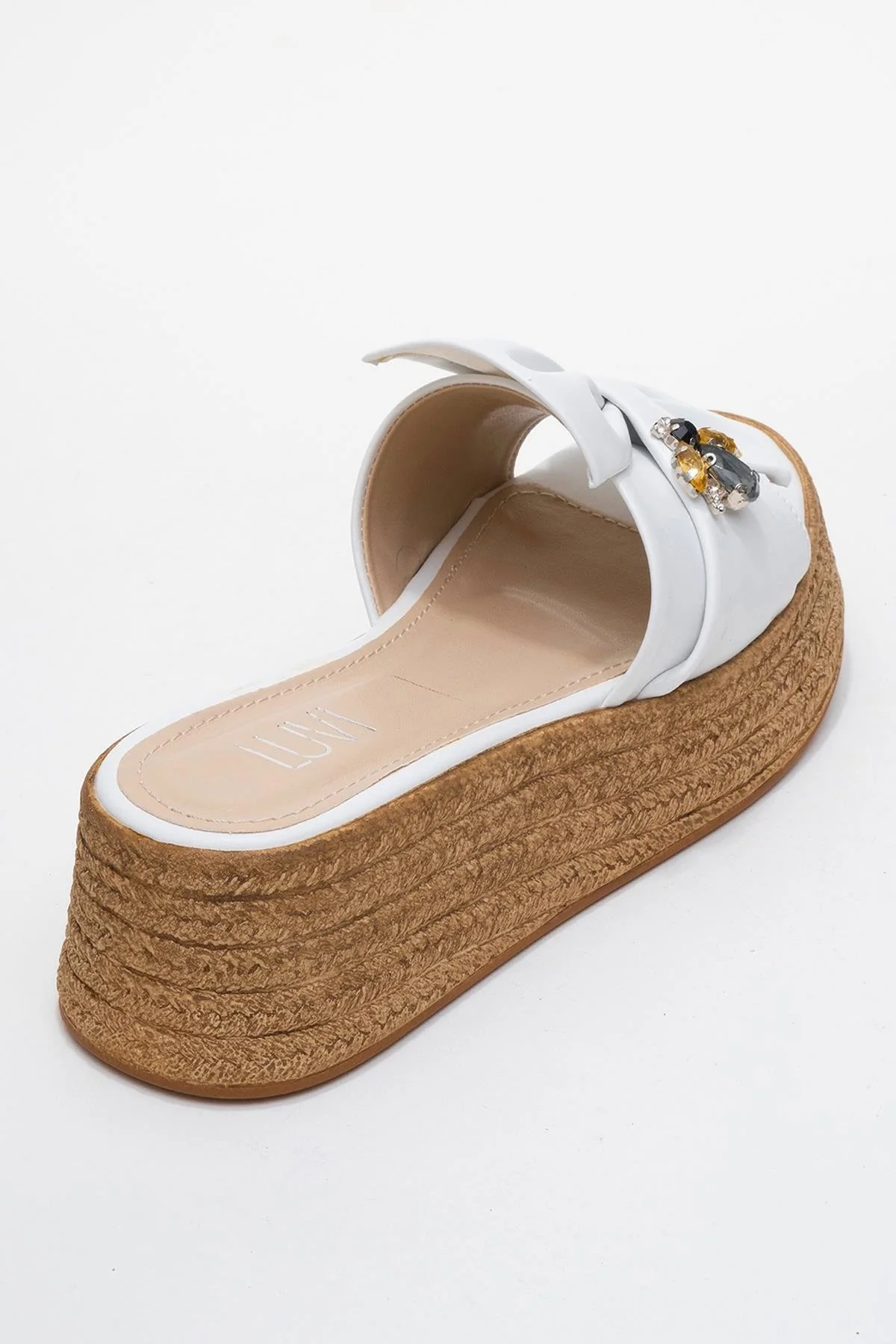 Shara White Bow & Bee Buckle Platform Sandal (Women) - Image 5