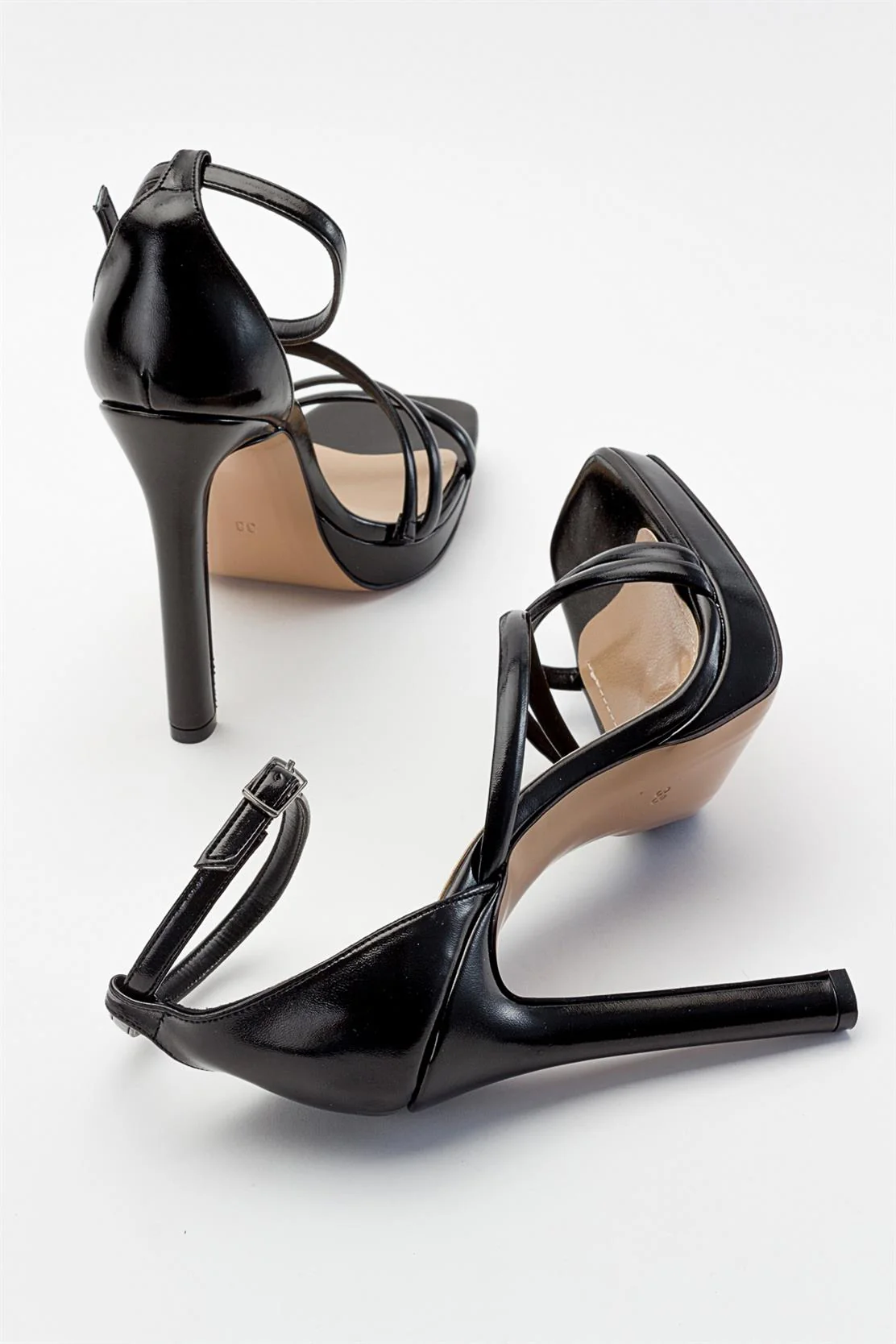 Shelp - Black Heeled Shoe (Women) - Image 2