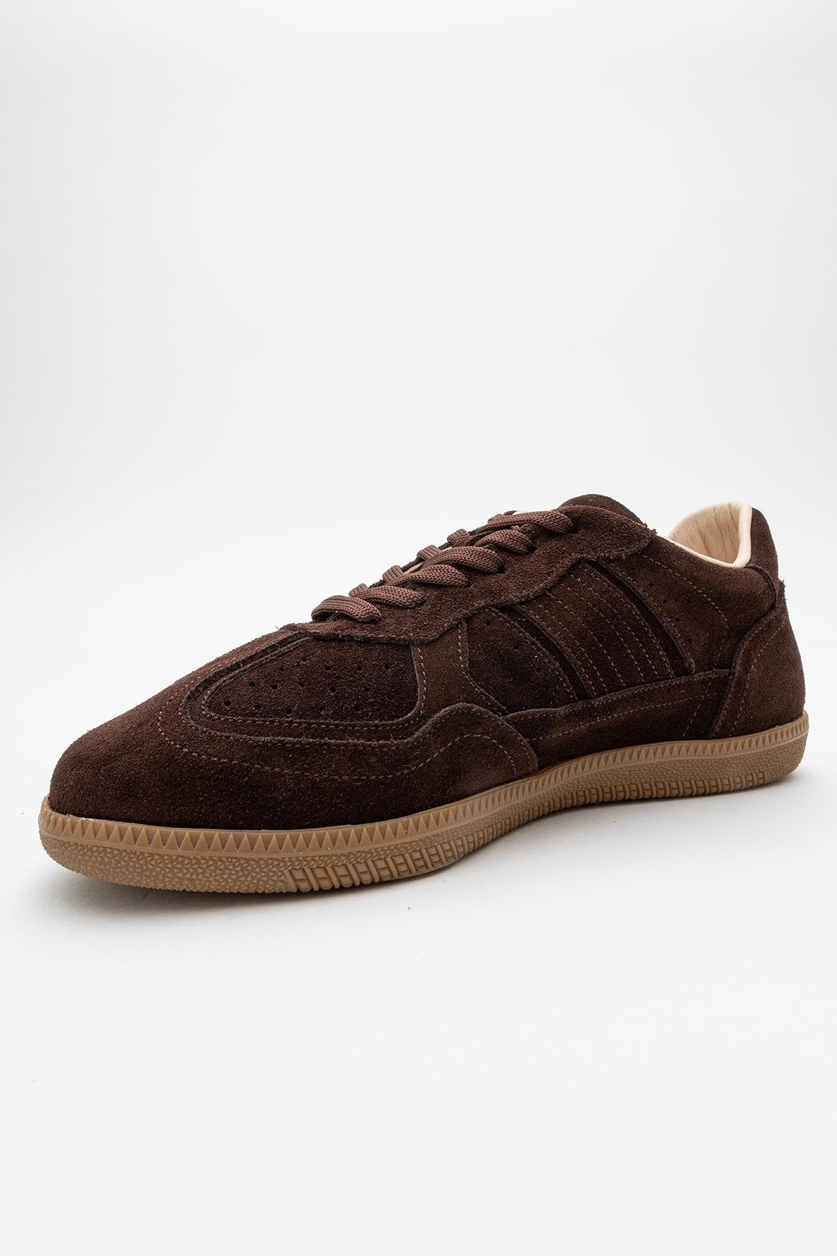 Shiva - Brown Suede Leather Sneakers (Women) - Image 3