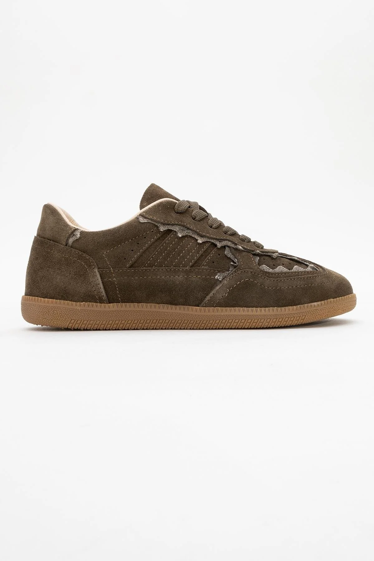 Shiva - Emerald Green Suede Leather Sneakers (Women) - Image 6