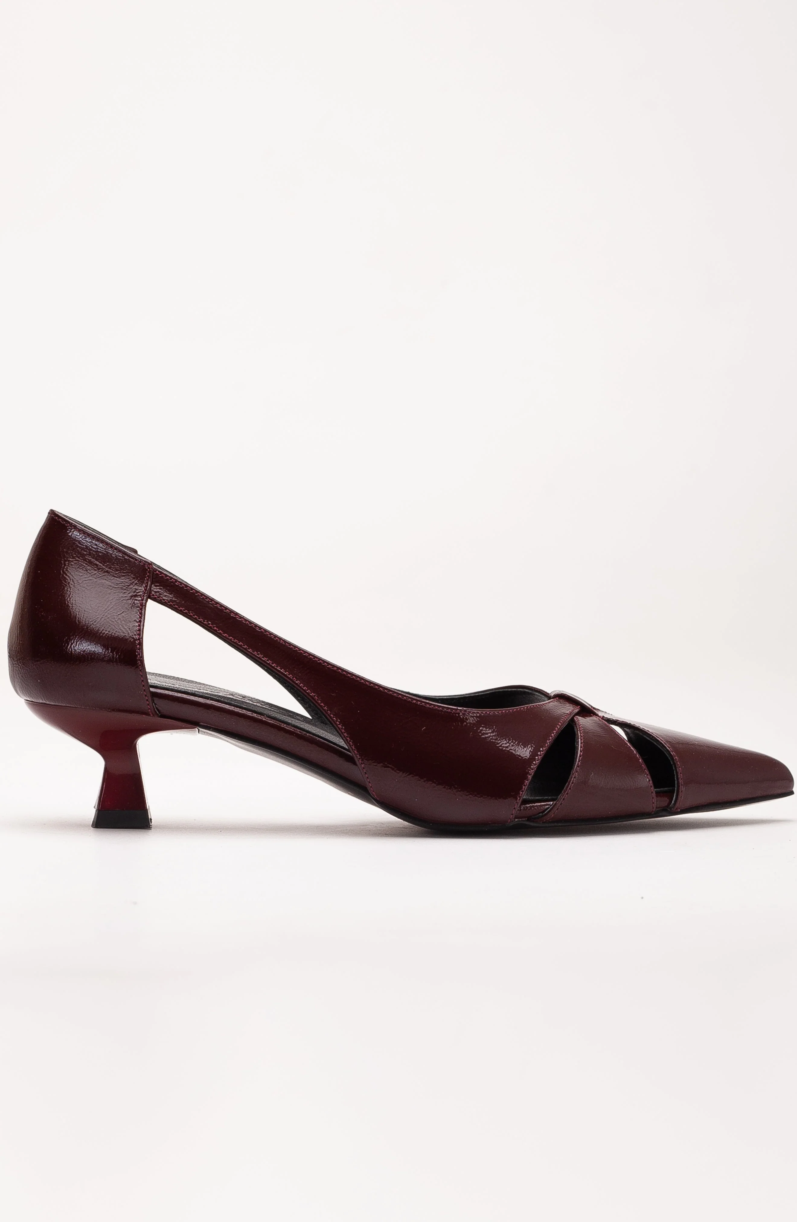 Sidal - Burgundy Patent Leather Pumps (Women) - Image 2