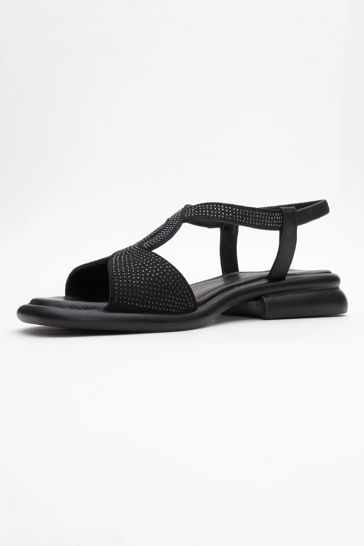Sieglinde Black Embellished Leather Sandal (Women) - Image 4