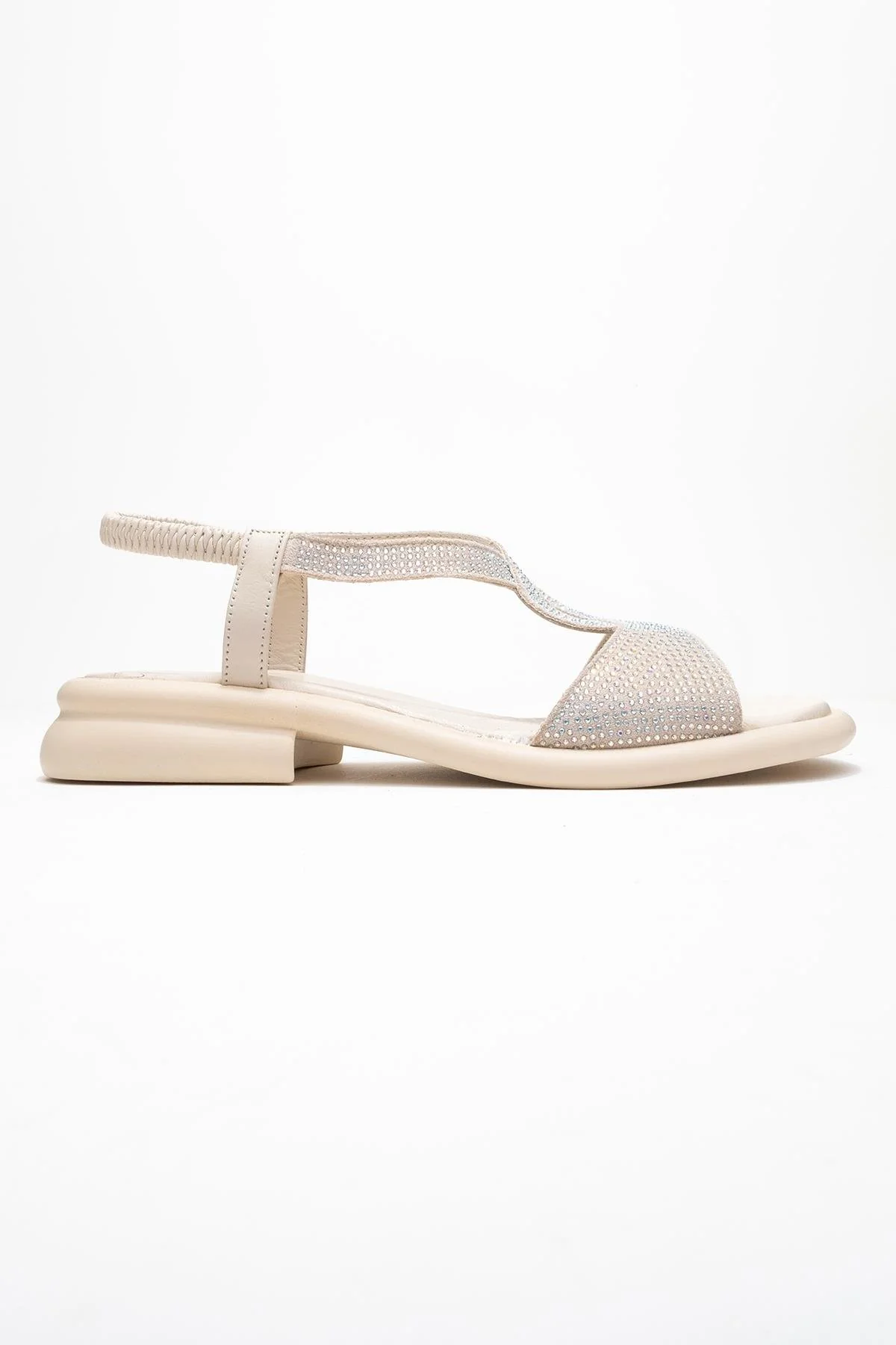 Sieglinde Light Beige Embellished Leather Sandal (Women) - Image 6