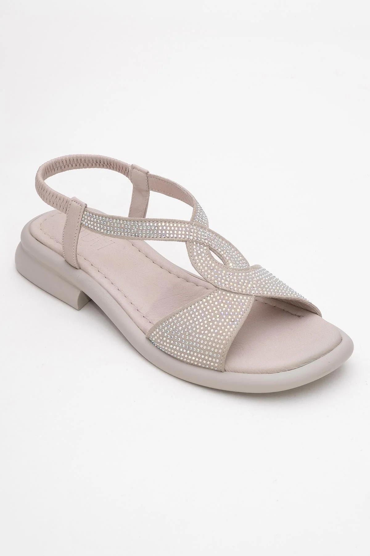 Sieglinde Light Pink Embellished Leather Sandal (Women) - Image 3
