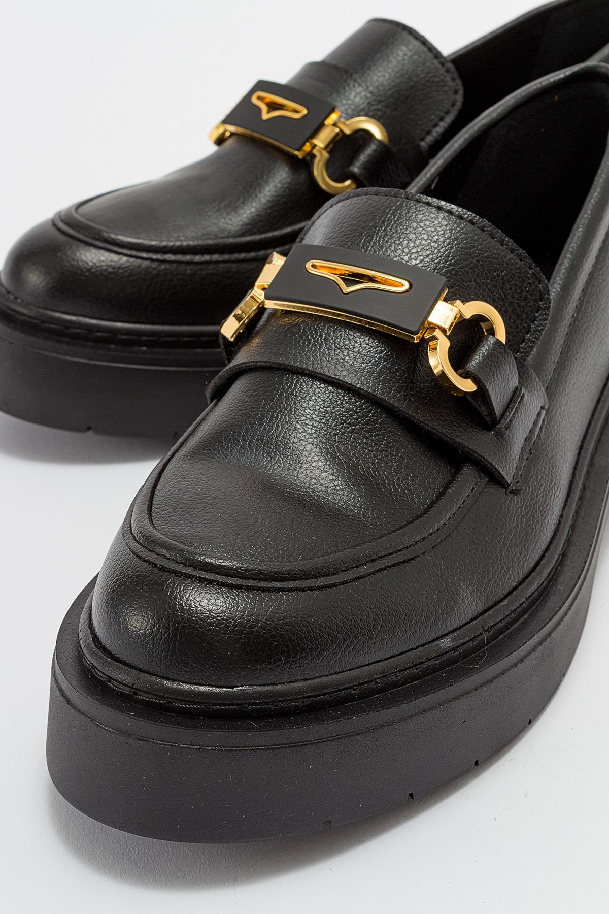 Simone - Black Bit Platform Loafers - Image 2
