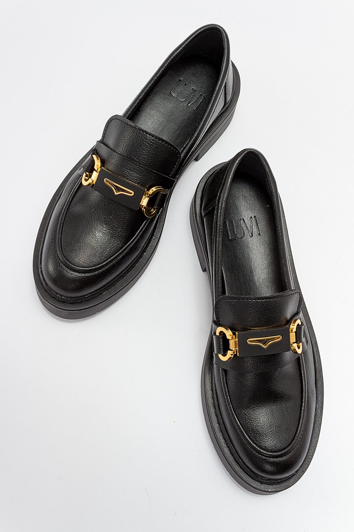 Simone - Black Bit Platform Loafers - Image 3