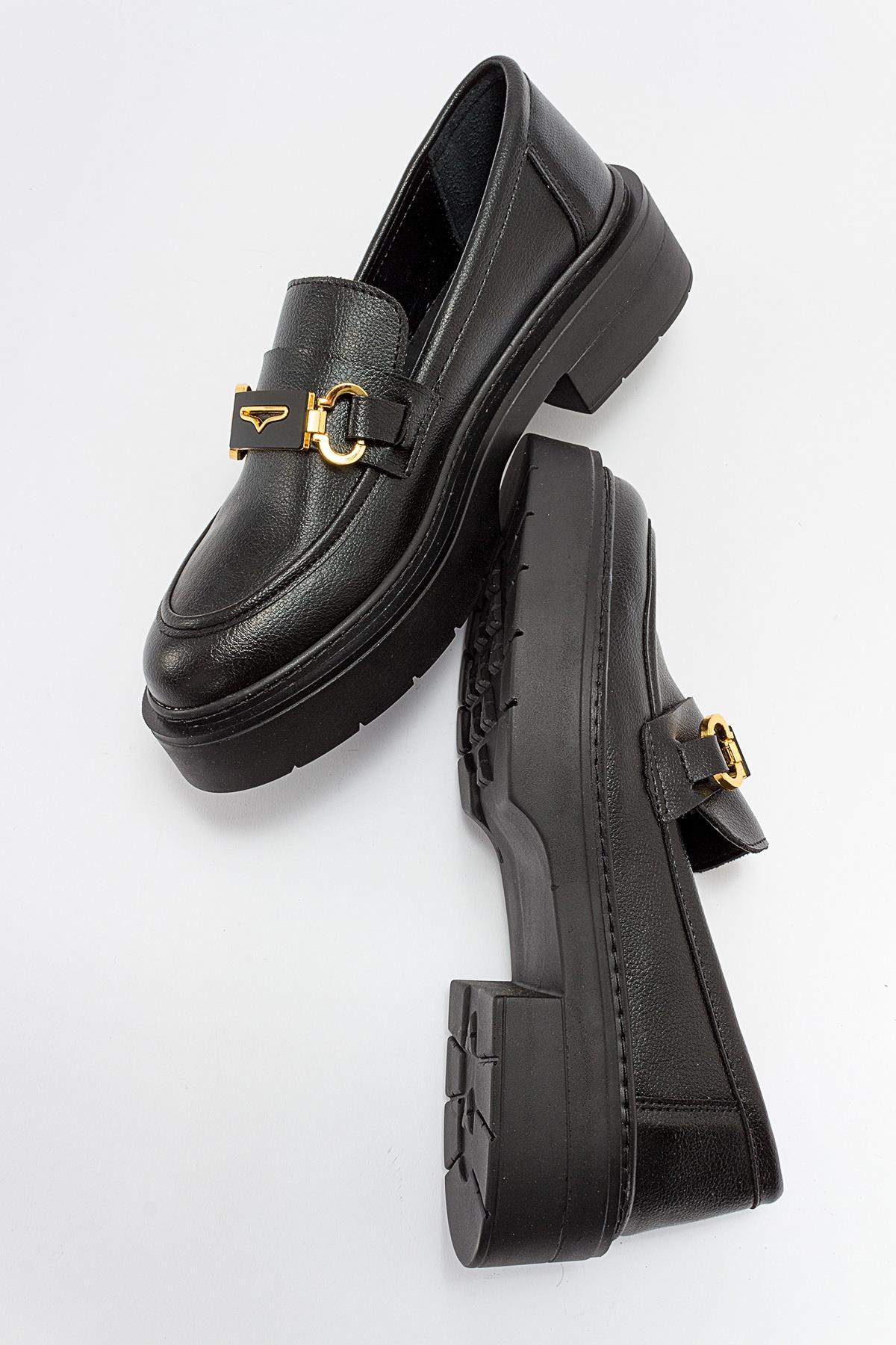 Simone - Black Bit Platform Loafers - Image 5