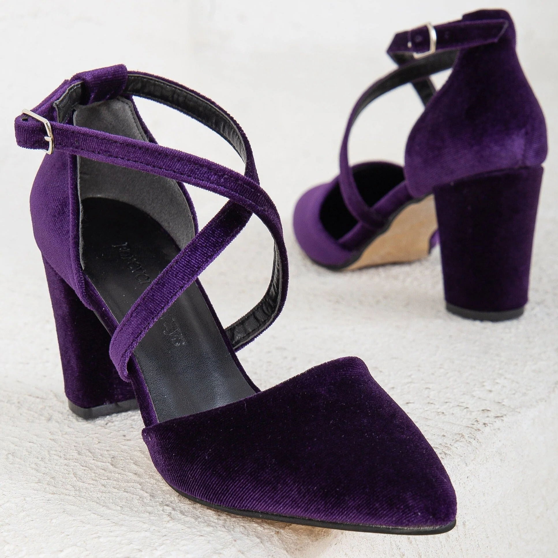 Sina - Purple Velvet Shoes - Image 5