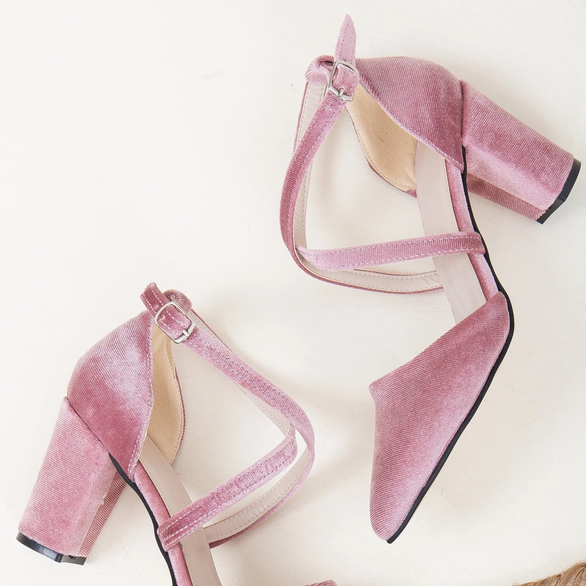 Sina - Rose Velvet High Heels - Image 5