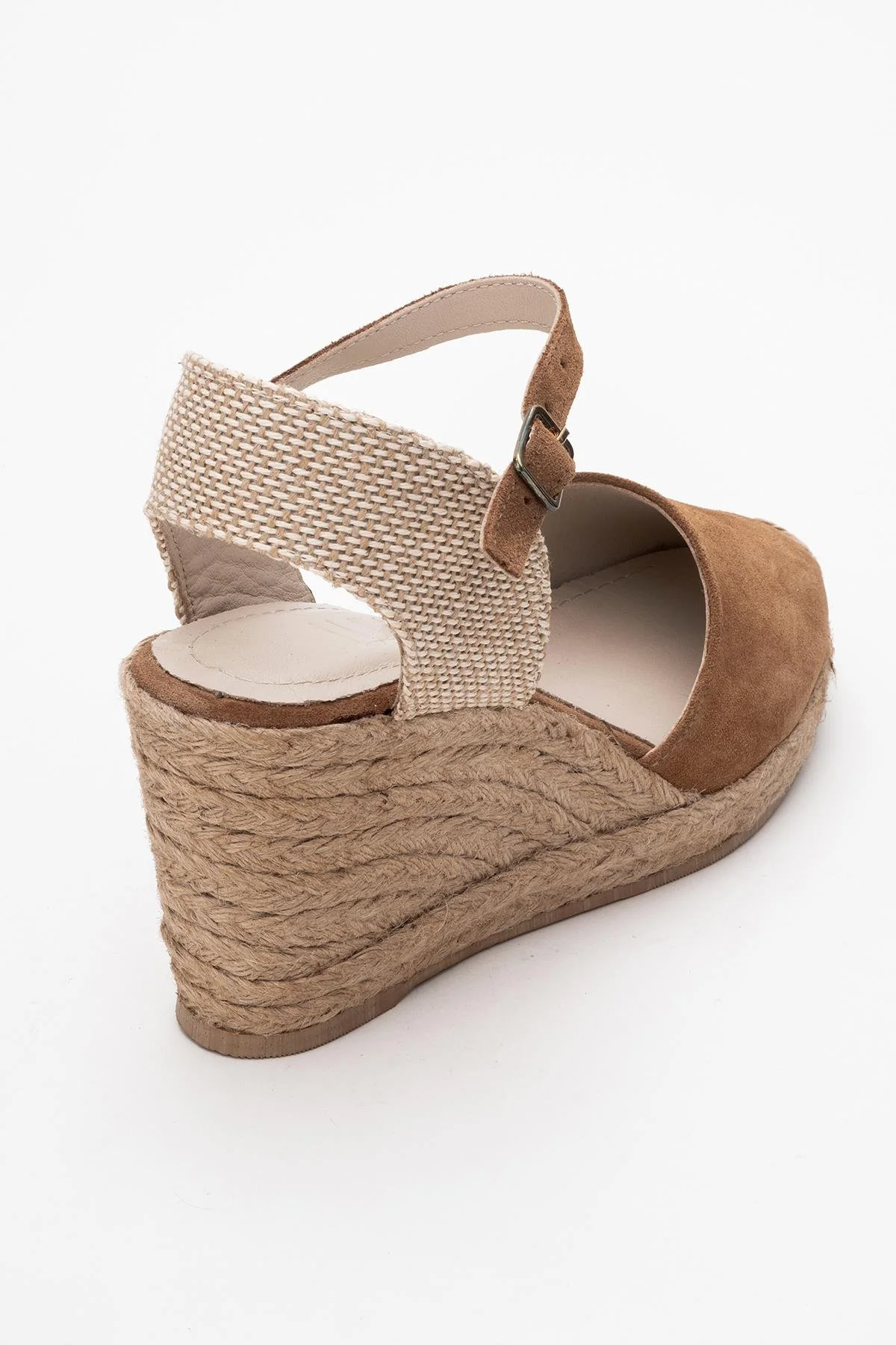 Sinta - Cognac Brown Suede Leather Platform Espadrille (Women) - Image 6