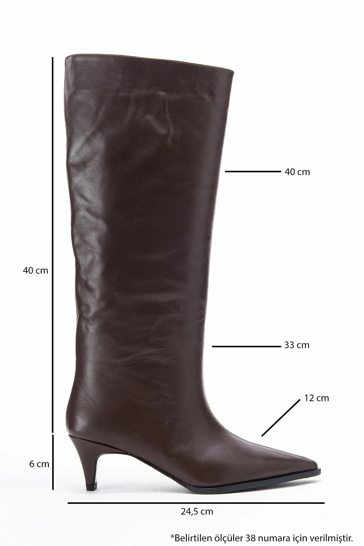 Siora - Brown Genuine Leather Low Heel Boot (Women) - Image 6