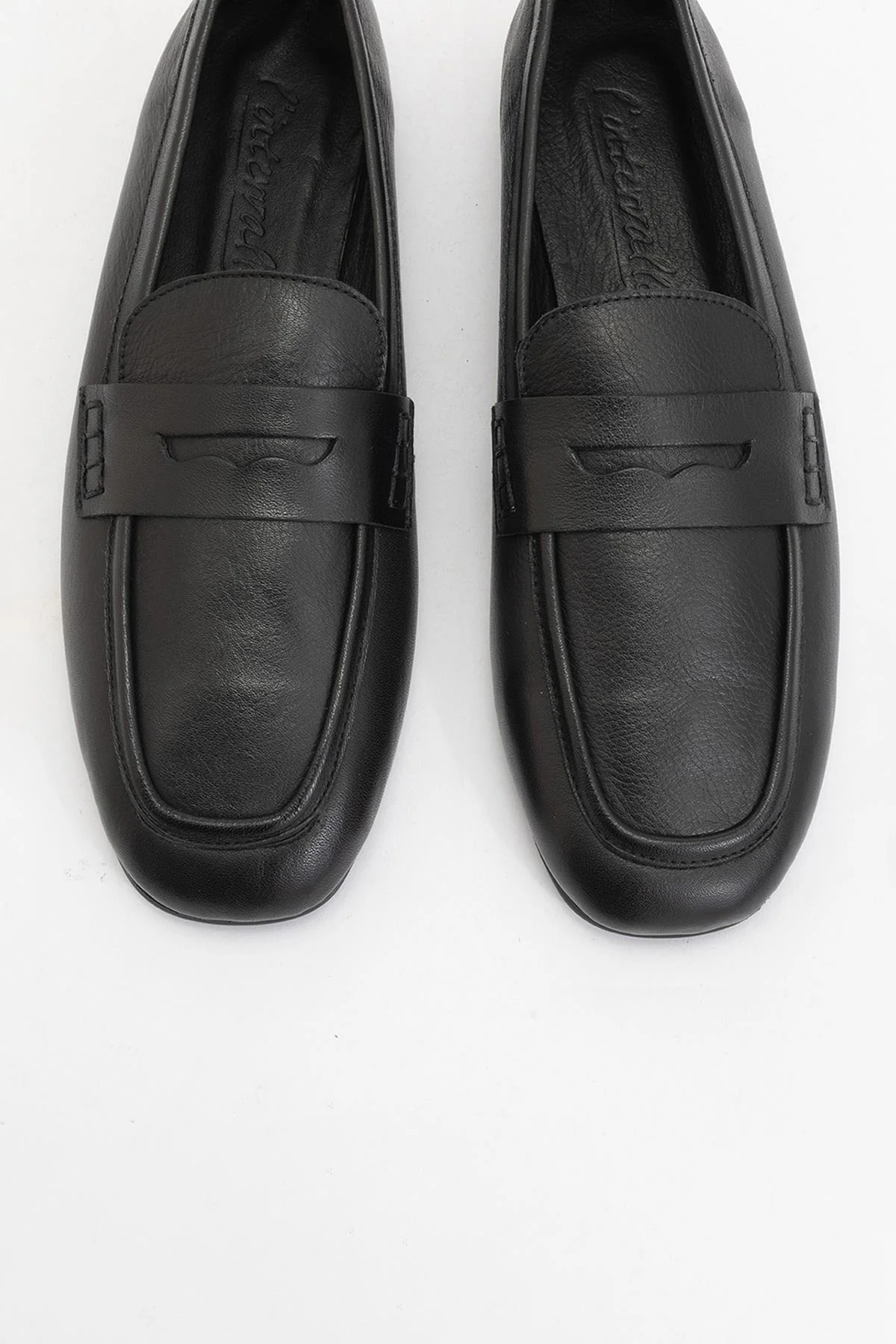 Skye - Black Leather Loafers (Women) - Image 2