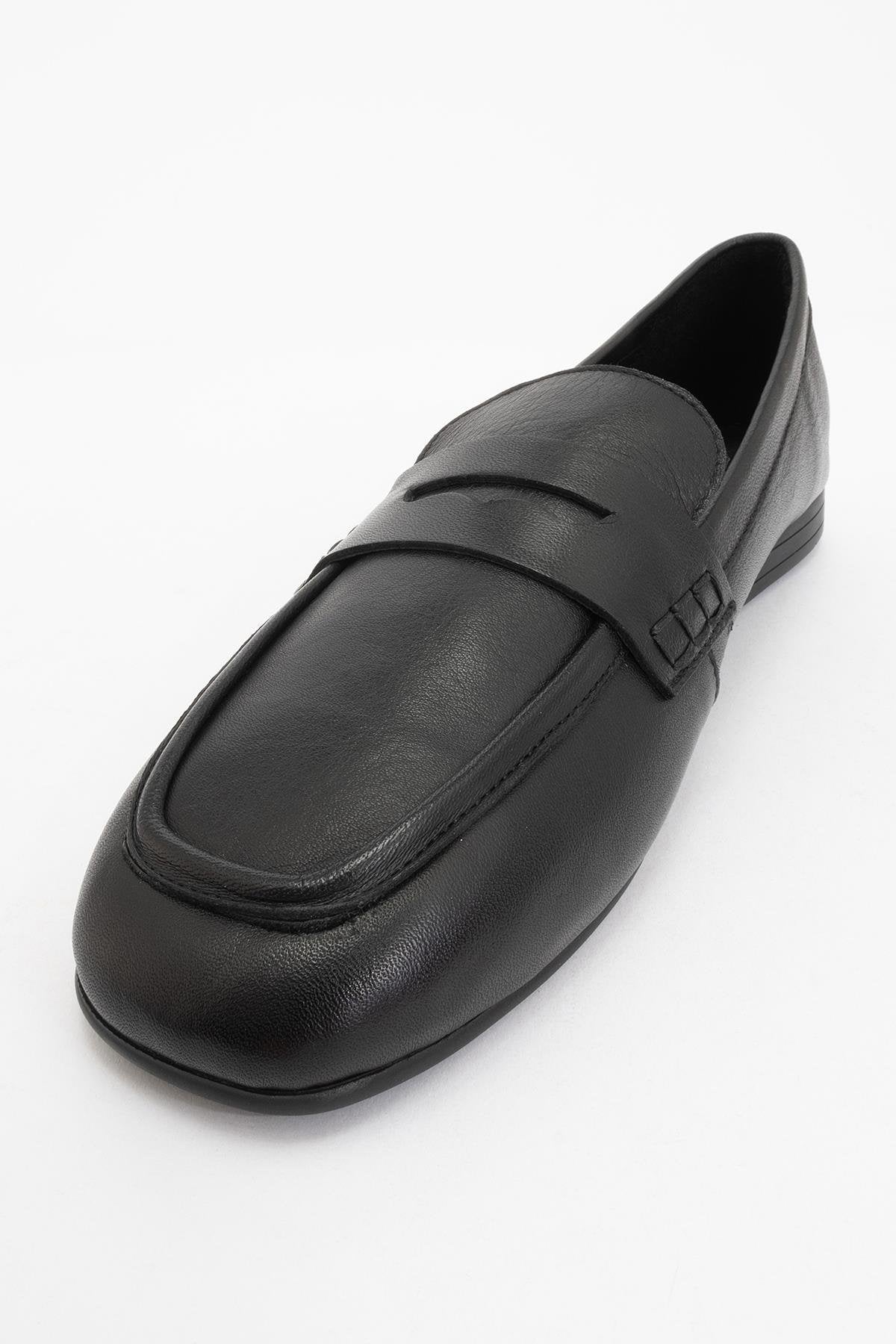 Skye - Black Leather Loafers (Women) - Image 3