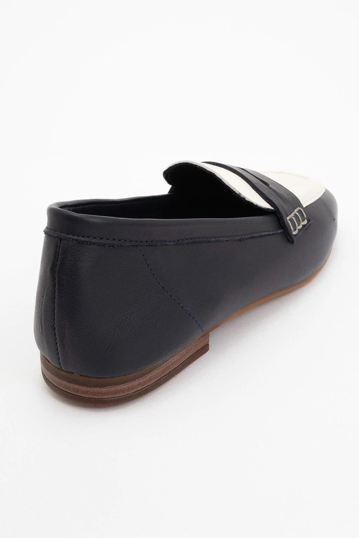 Skye - Black White Leather Loafers (Women) - Image 4