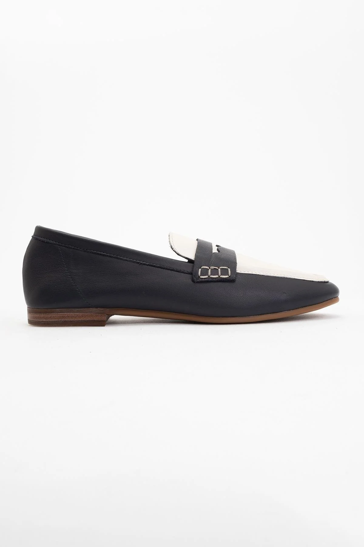 Skye - Black White Leather Loafers (Women) - Image 5