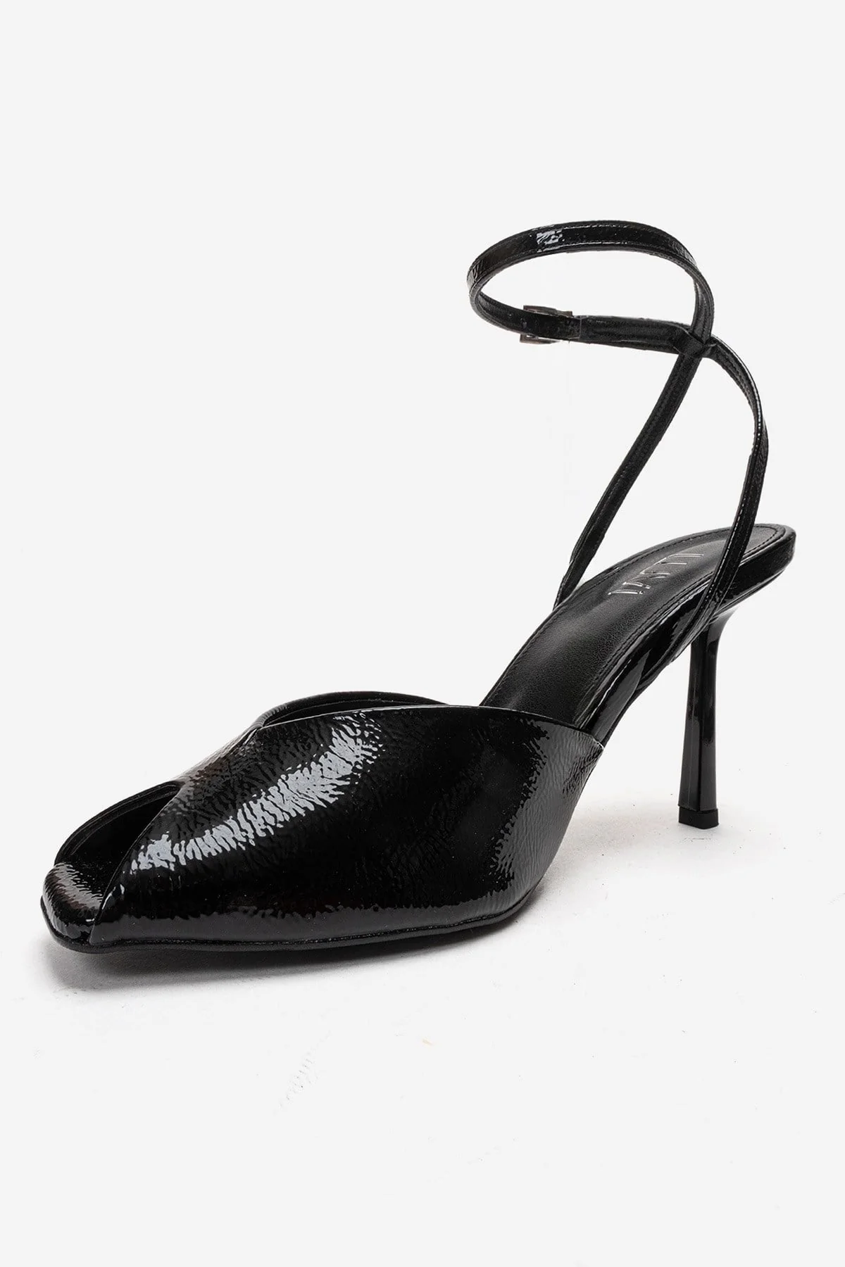 SLATE - Black Genuine Leather Ankle-Strap Stiletto Pump (Women) - Image 6