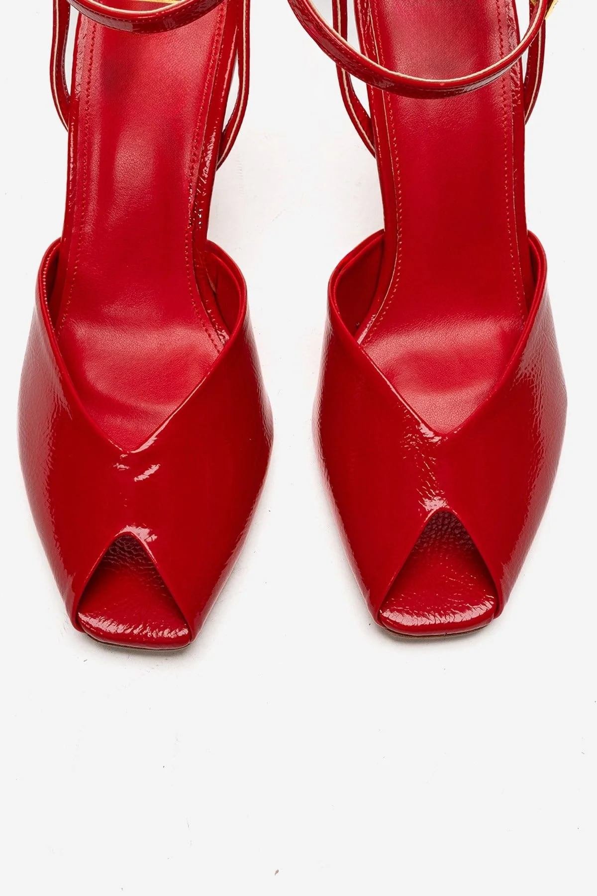 SLATE - Red Genuine Leather Ankle-Strap Stiletto Pump (Women) - Image 2