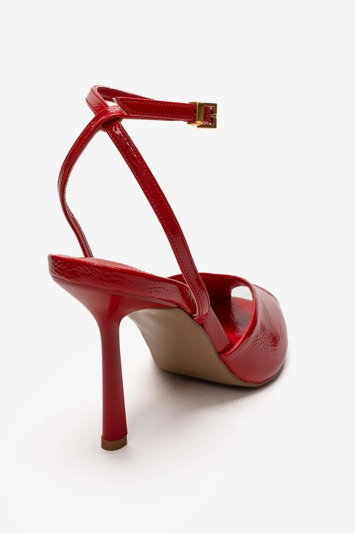 SLATE - Red Genuine Leather Ankle-Strap Stiletto Pump (Women) - Image 5