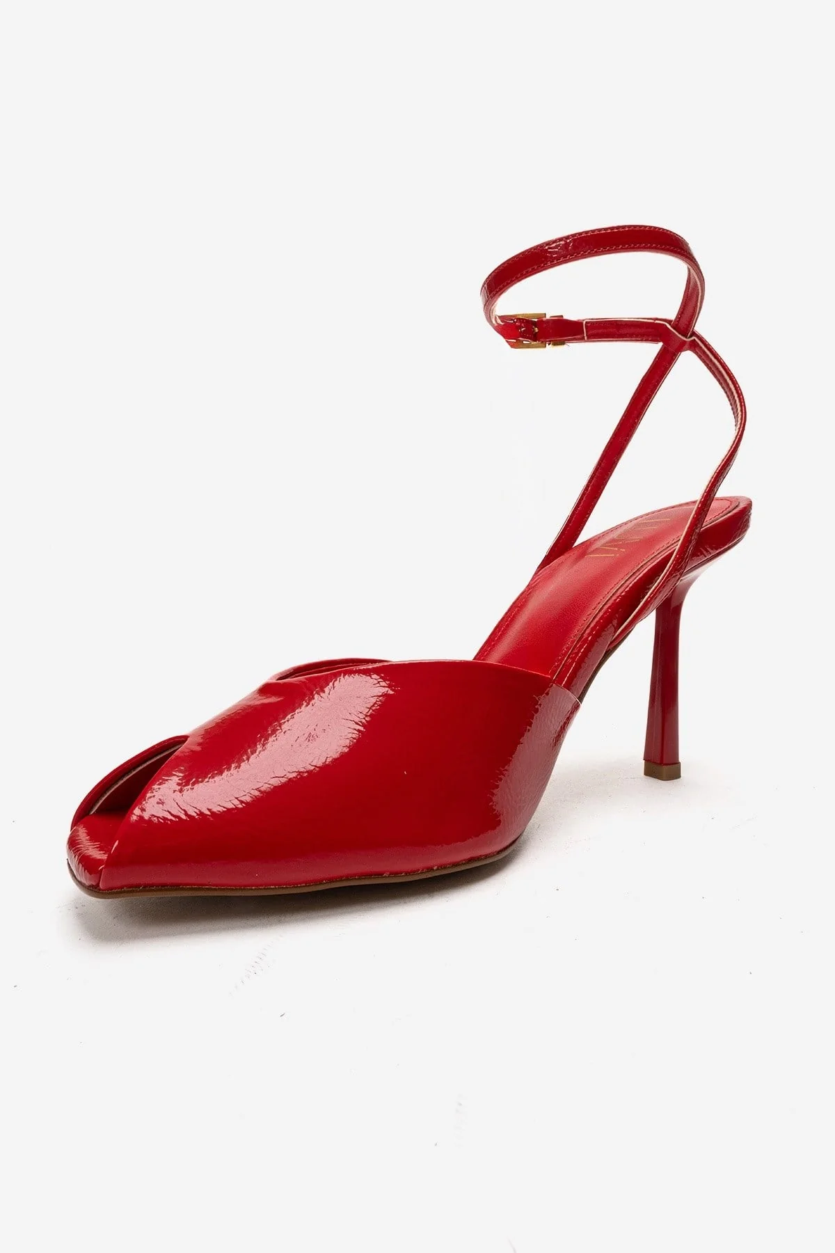 SLATE - Red Genuine Leather Ankle-Strap Stiletto Pump (Women) - Image 6