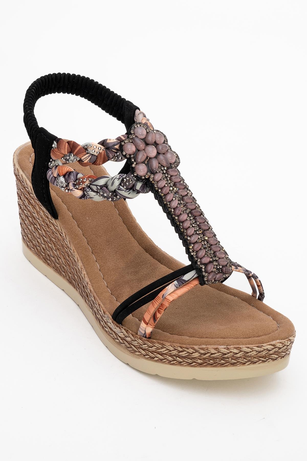Sogno - Black Rhinestone Espadrille Sandal (Women) - Image 3