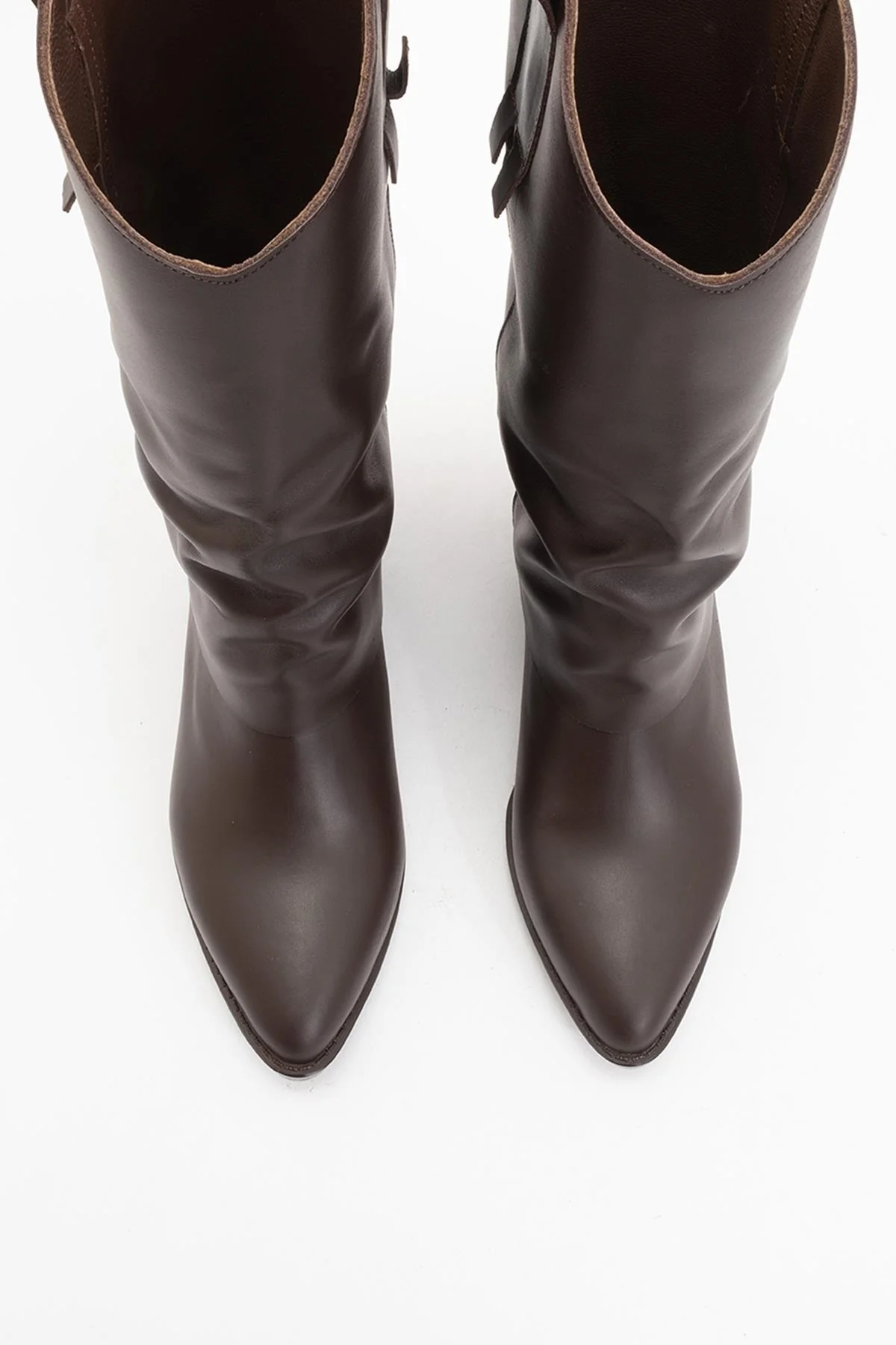 Sojo - Brown Genuine Leather Block Heel Ankle Boot (Women) - Image 2