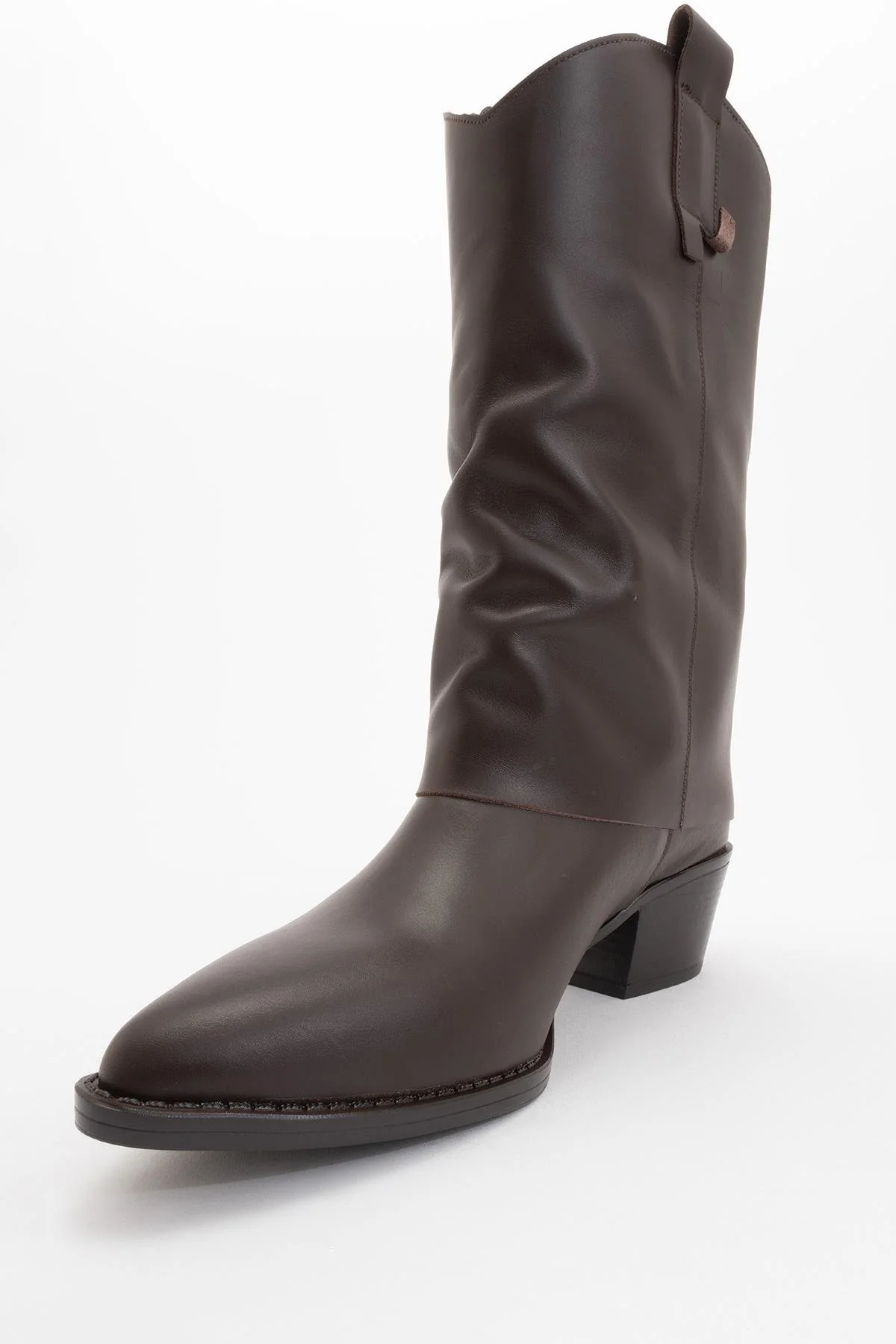 Sojo - Brown Genuine Leather Block Heel Ankle Boot (Women) - Image 3