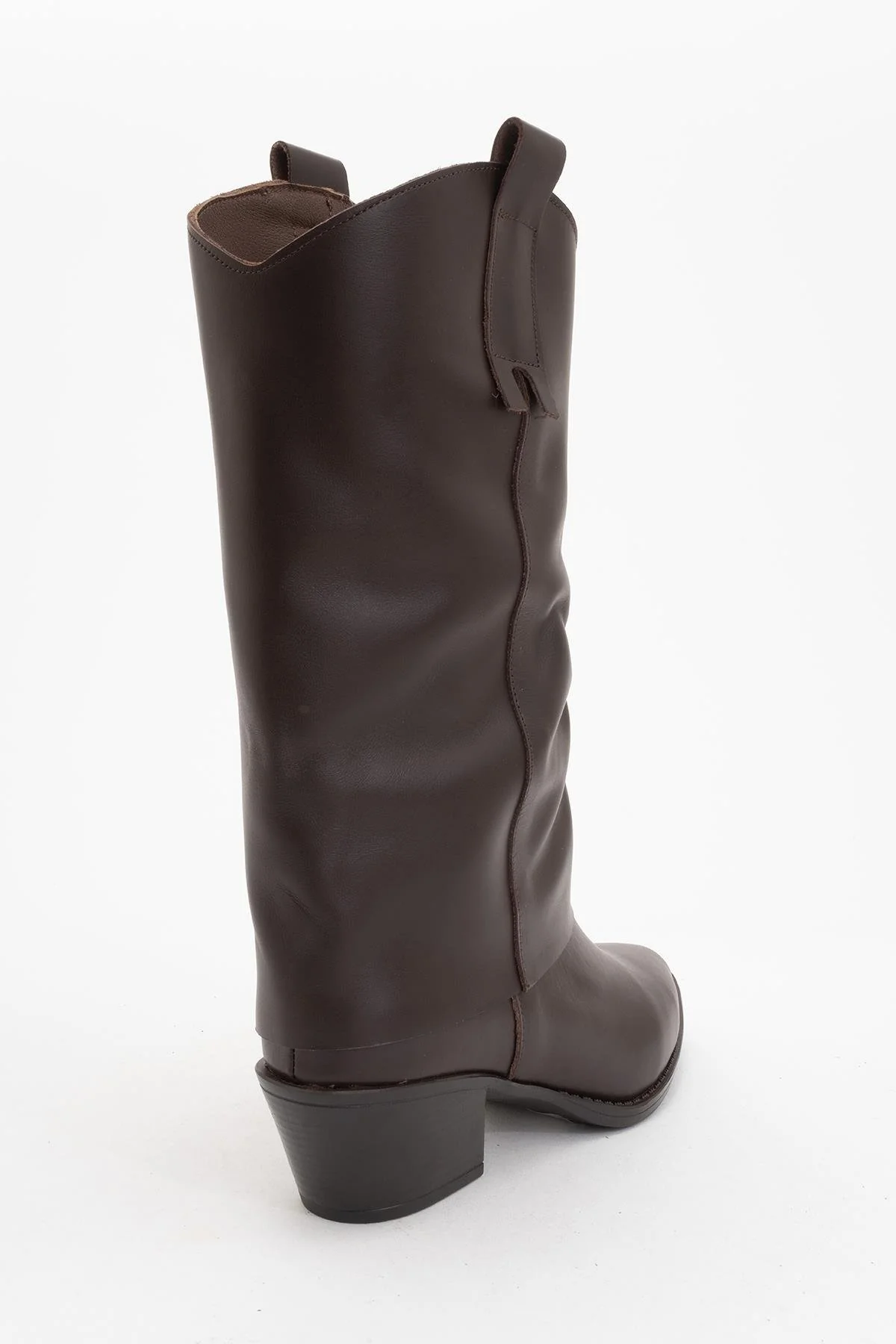 Sojo - Brown Genuine Leather Block Heel Ankle Boot (Women) - Image 4