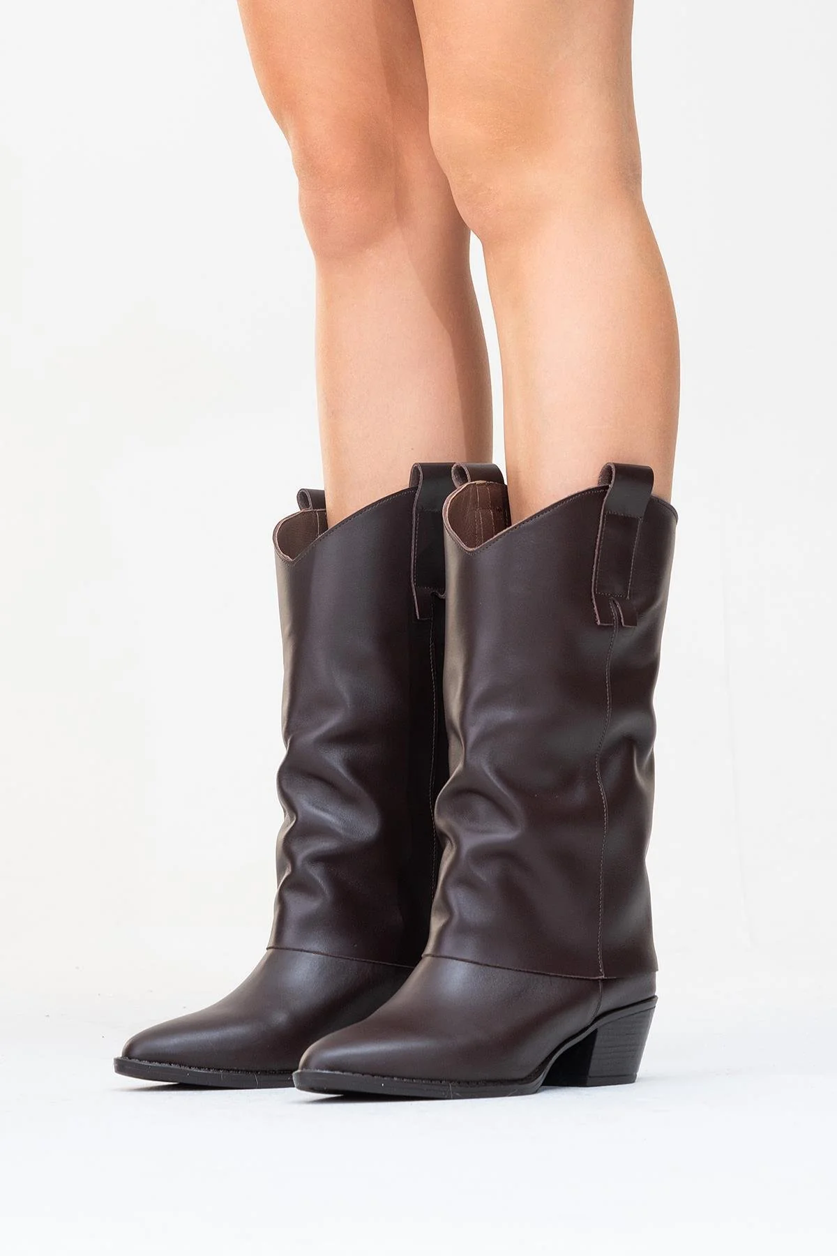 Sojo - Brown Genuine Leather Block Heel Ankle Boot (Women) - Image 7