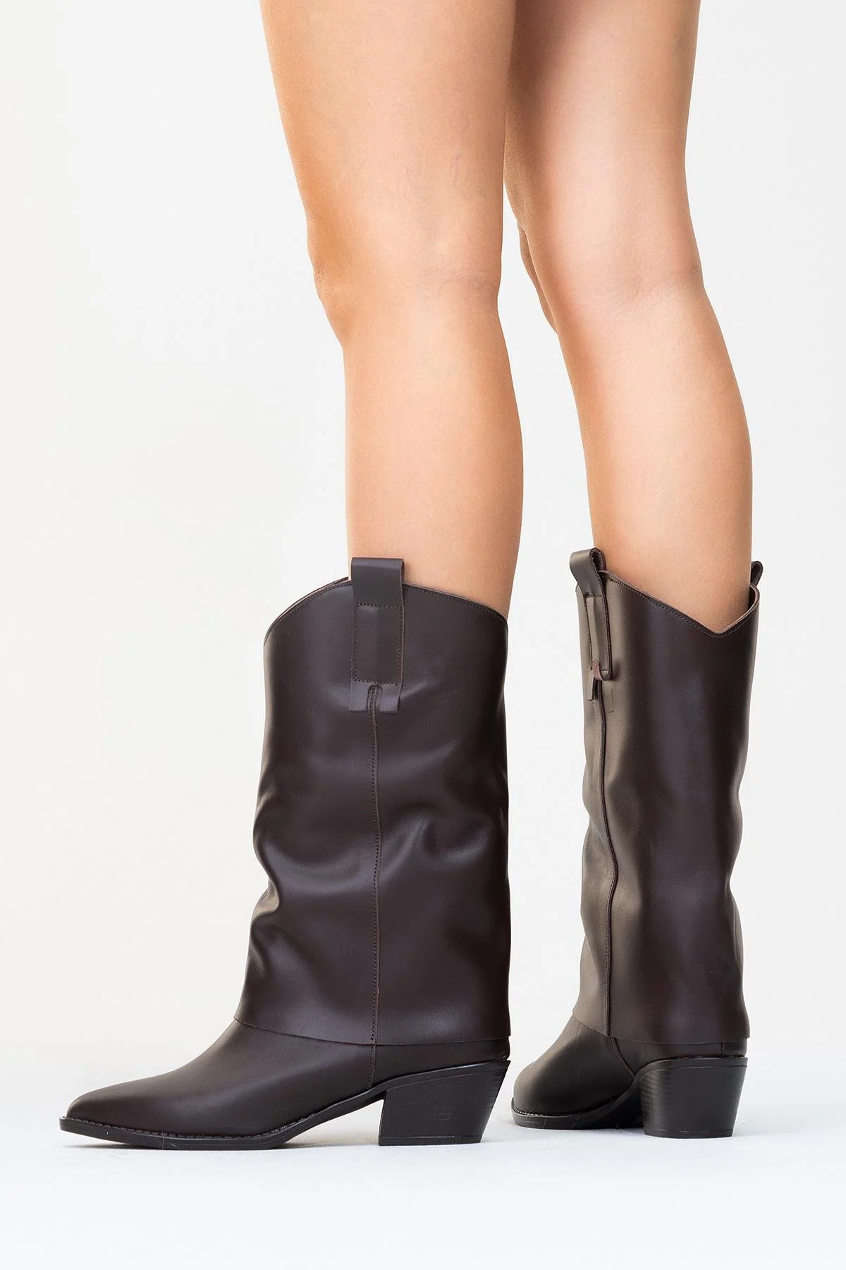 Sojo - Brown Genuine Leather Block Heel Ankle Boot (Women) - Image 9