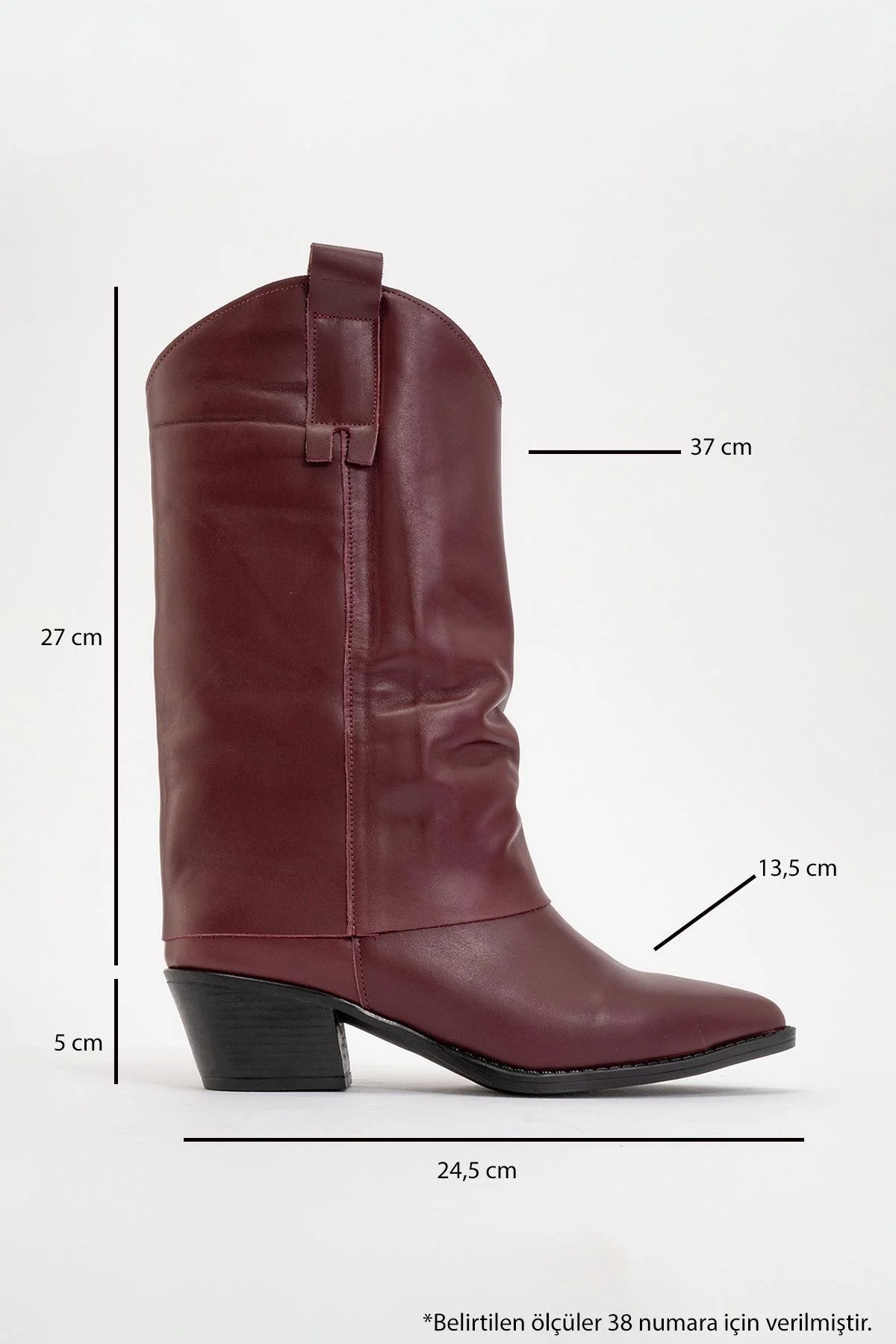 Sojo - Burgundy Genuine Leather Block Heel Short Boot (Women) - Image 4