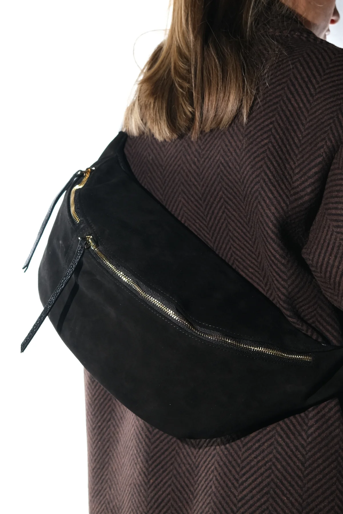 SOLA - Black Genuine Leather Body Bag (Women) - Image 5