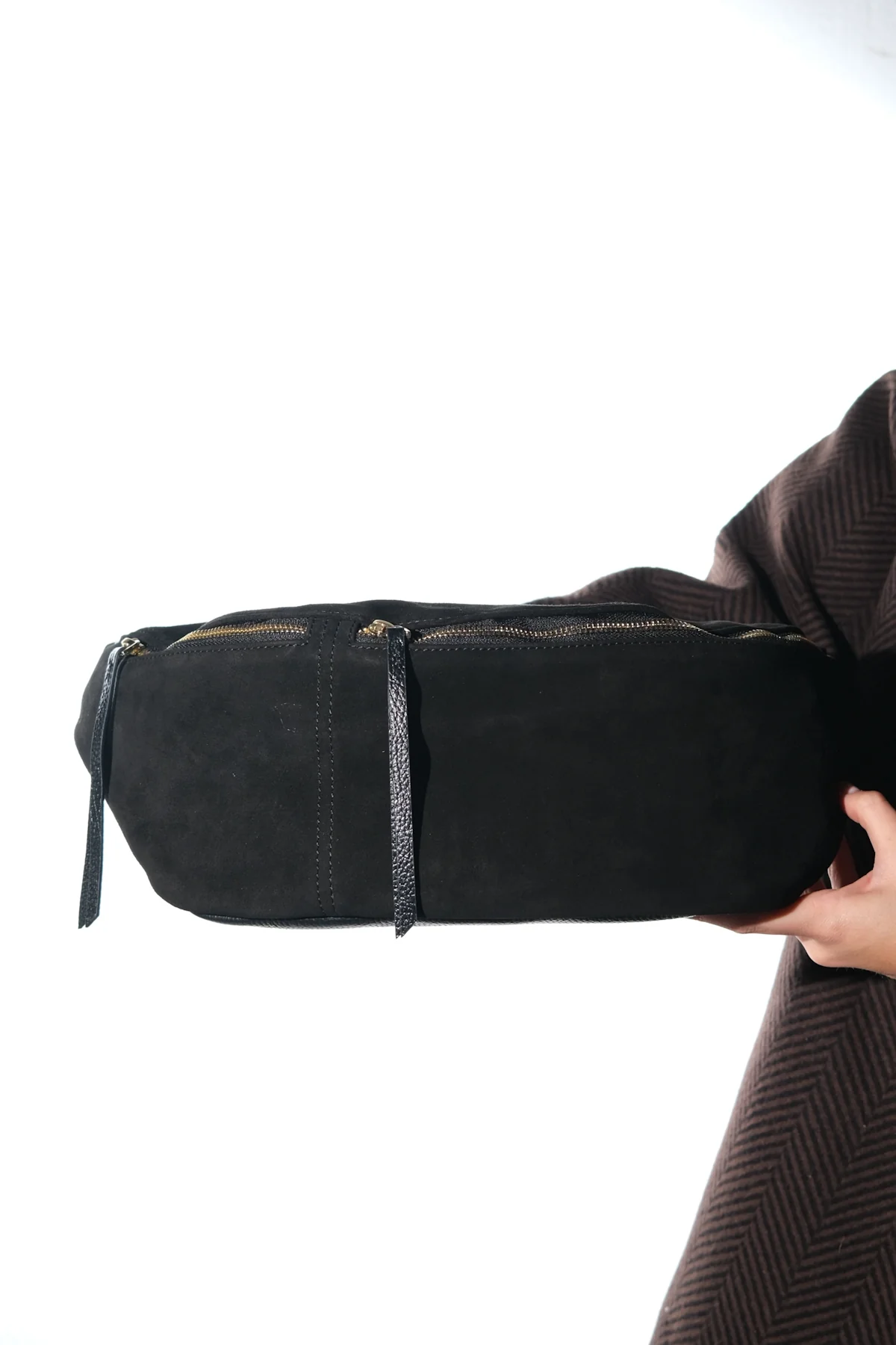 SOLA - Black Genuine Leather Body Bag (Women) - Image 6