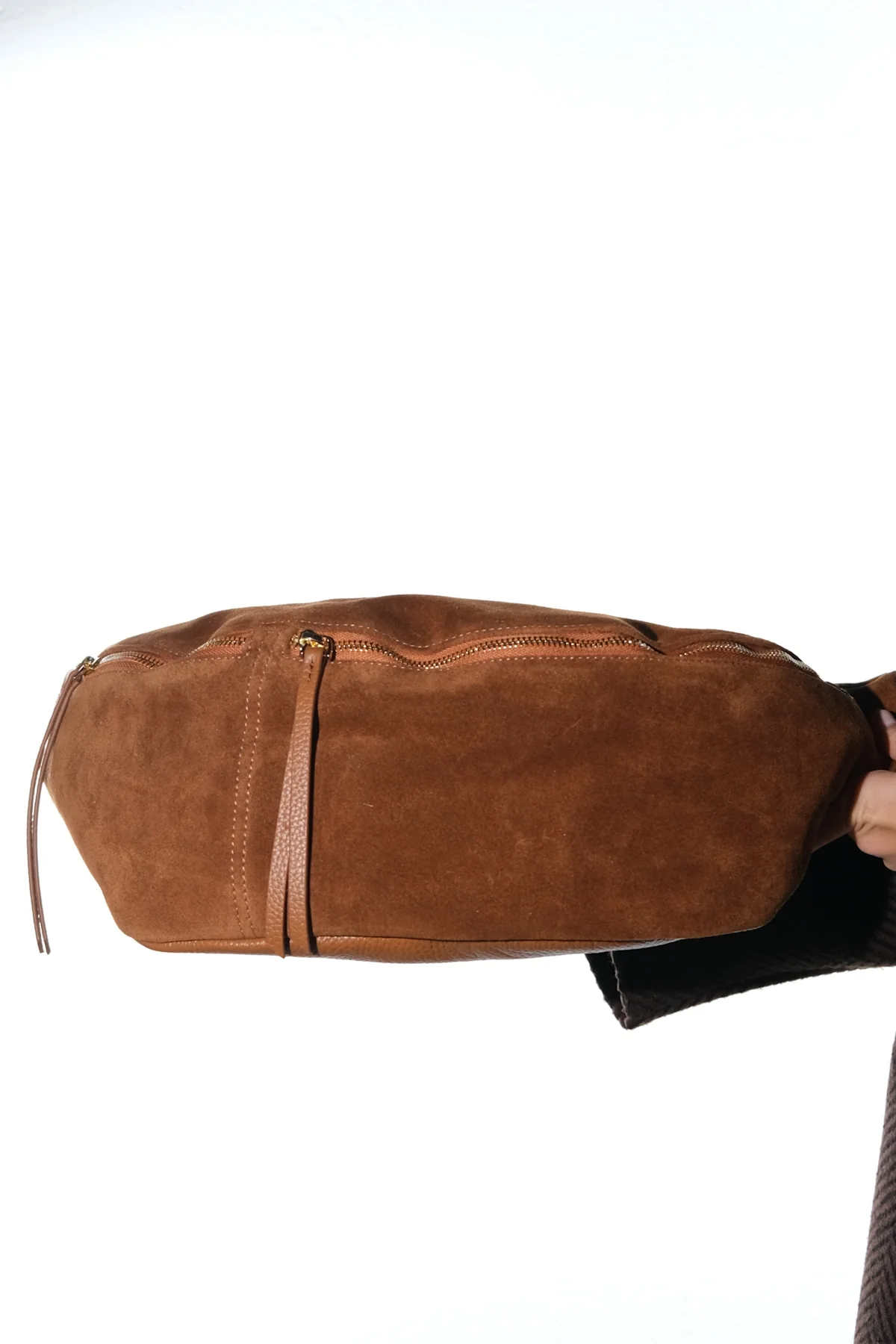 SOLA - Cognac Genuine Leather Body Bag (Women) - Image 7
