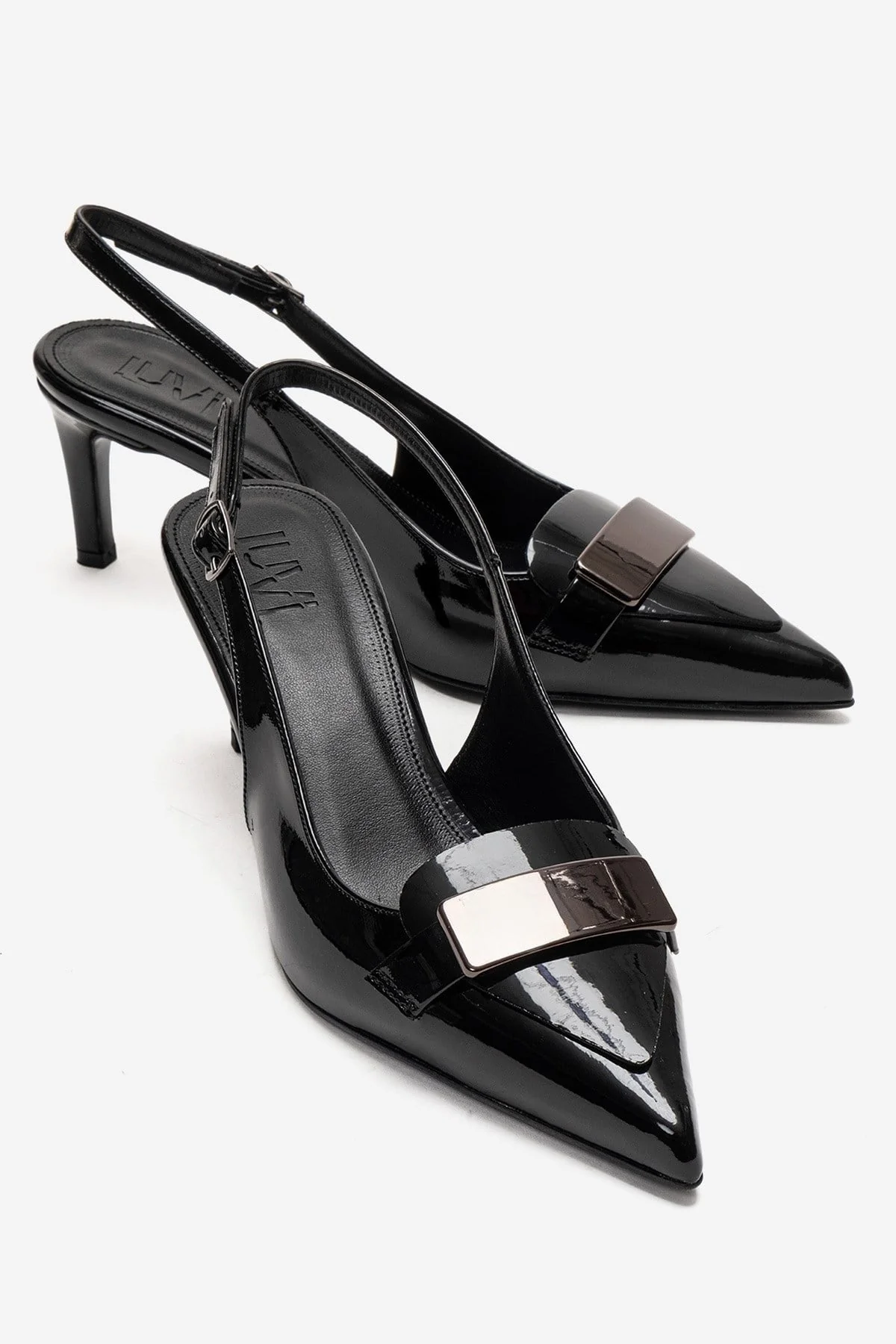 SOLLENNE - Black Stiletto Pump (Women)