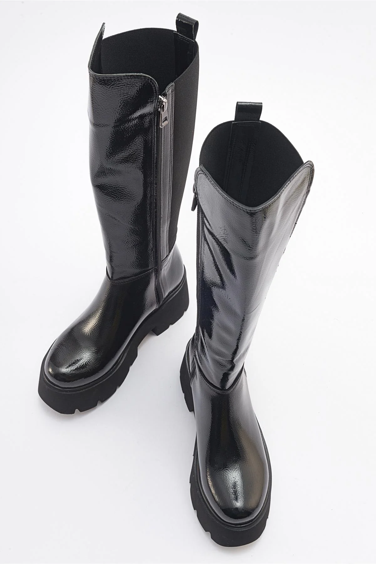 Solo Black Patent Platform Boot (Women) - Image 3