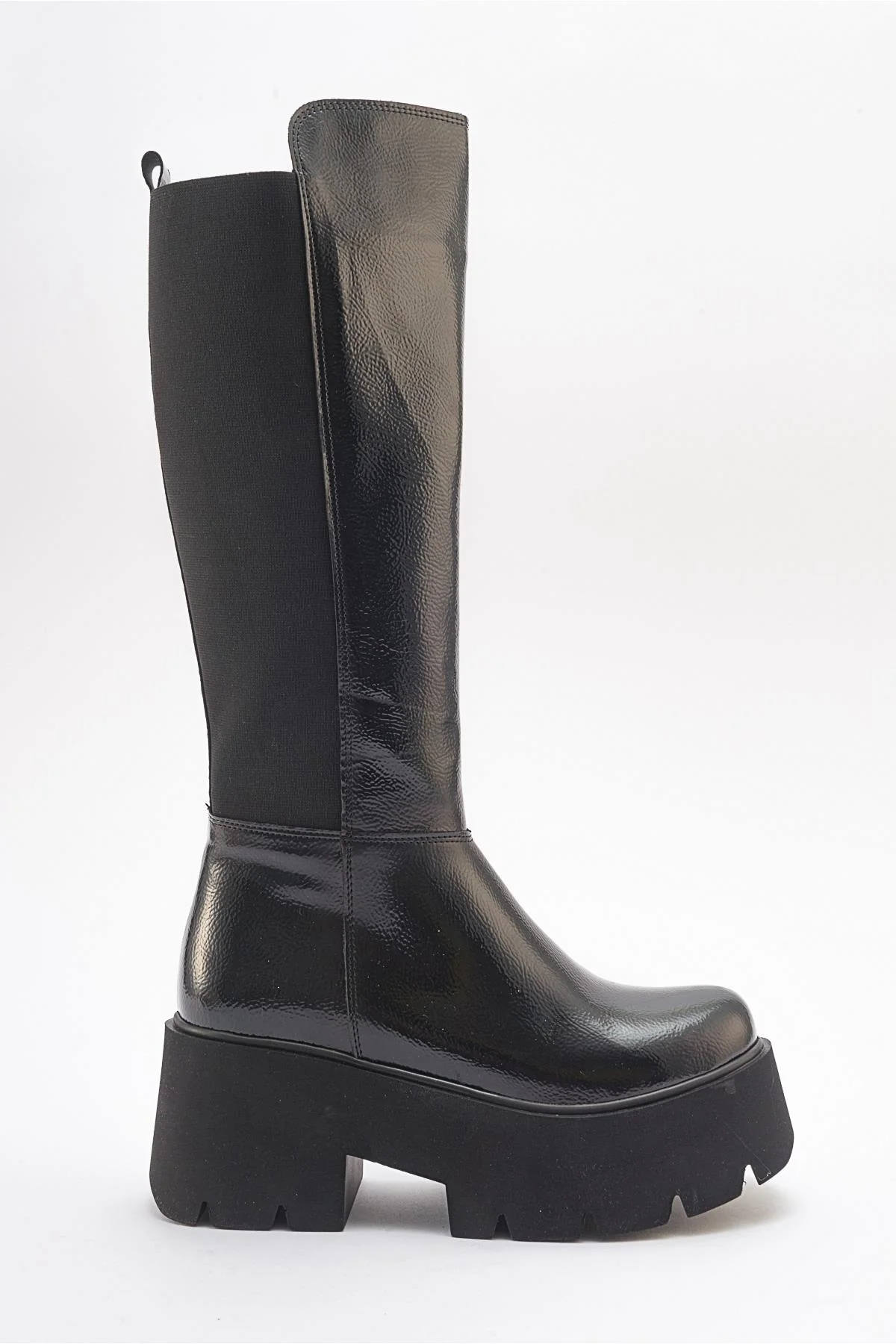 Solo Black Patent Platform Boot (Women) - Image 7