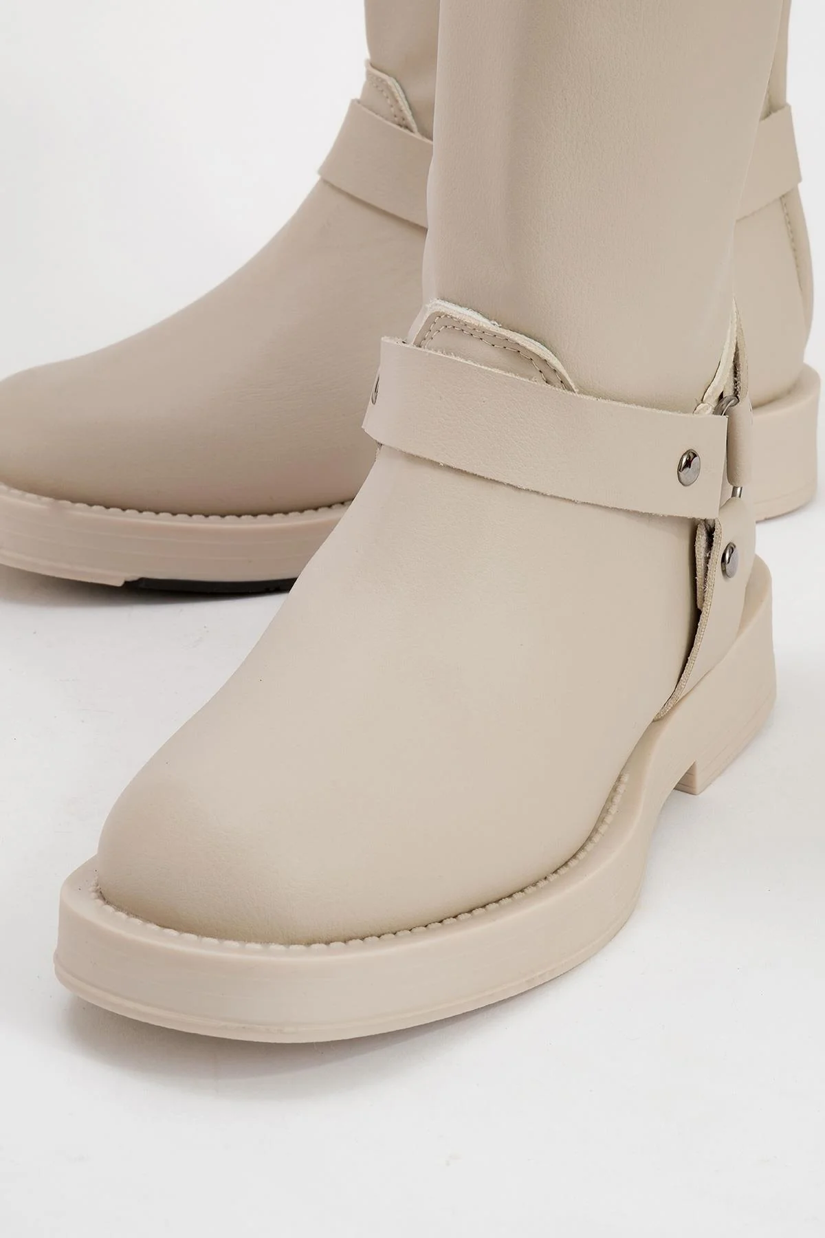 Solva - Beige Riding Boot (Women) - Image 3