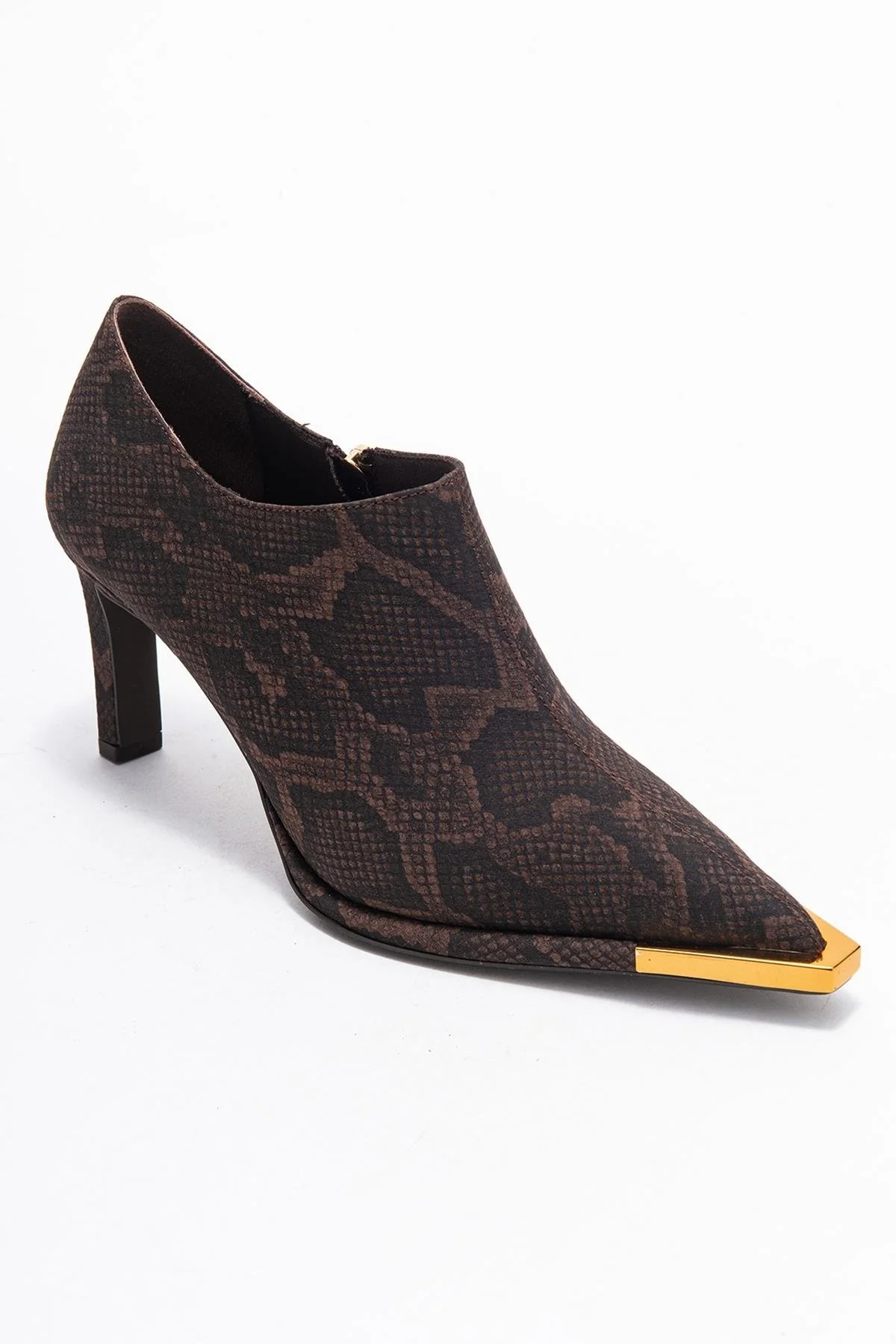 Sona - Brown Patterned Ankle-Heel Shoe (Women) - Image 3