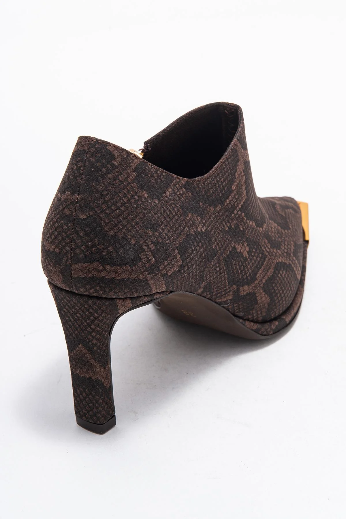 Sona - Brown Patterned Ankle-Heel Shoe (Women) - Image 5