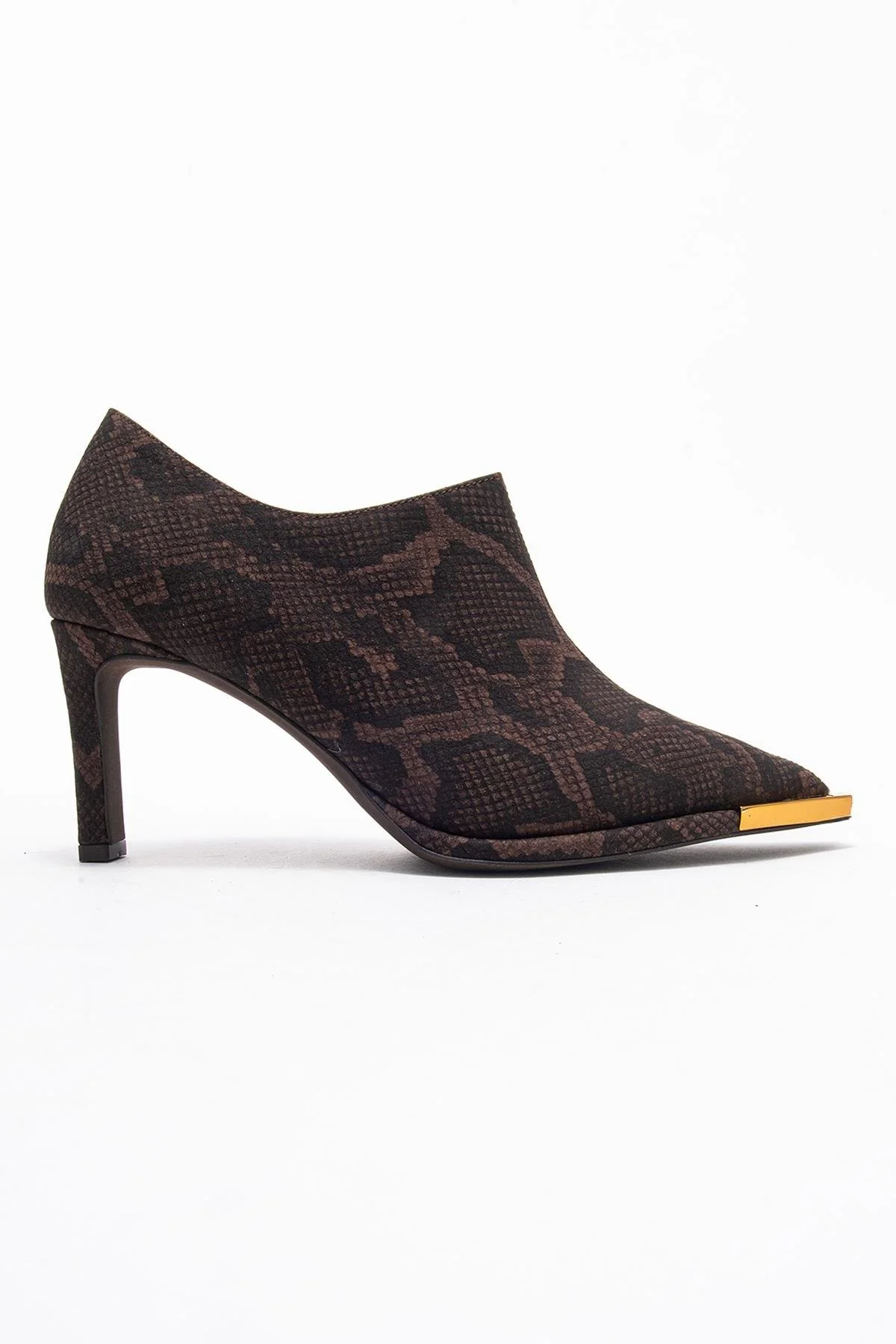 Sona - Brown Patterned Ankle-Heel Shoe (Women) - Image 6